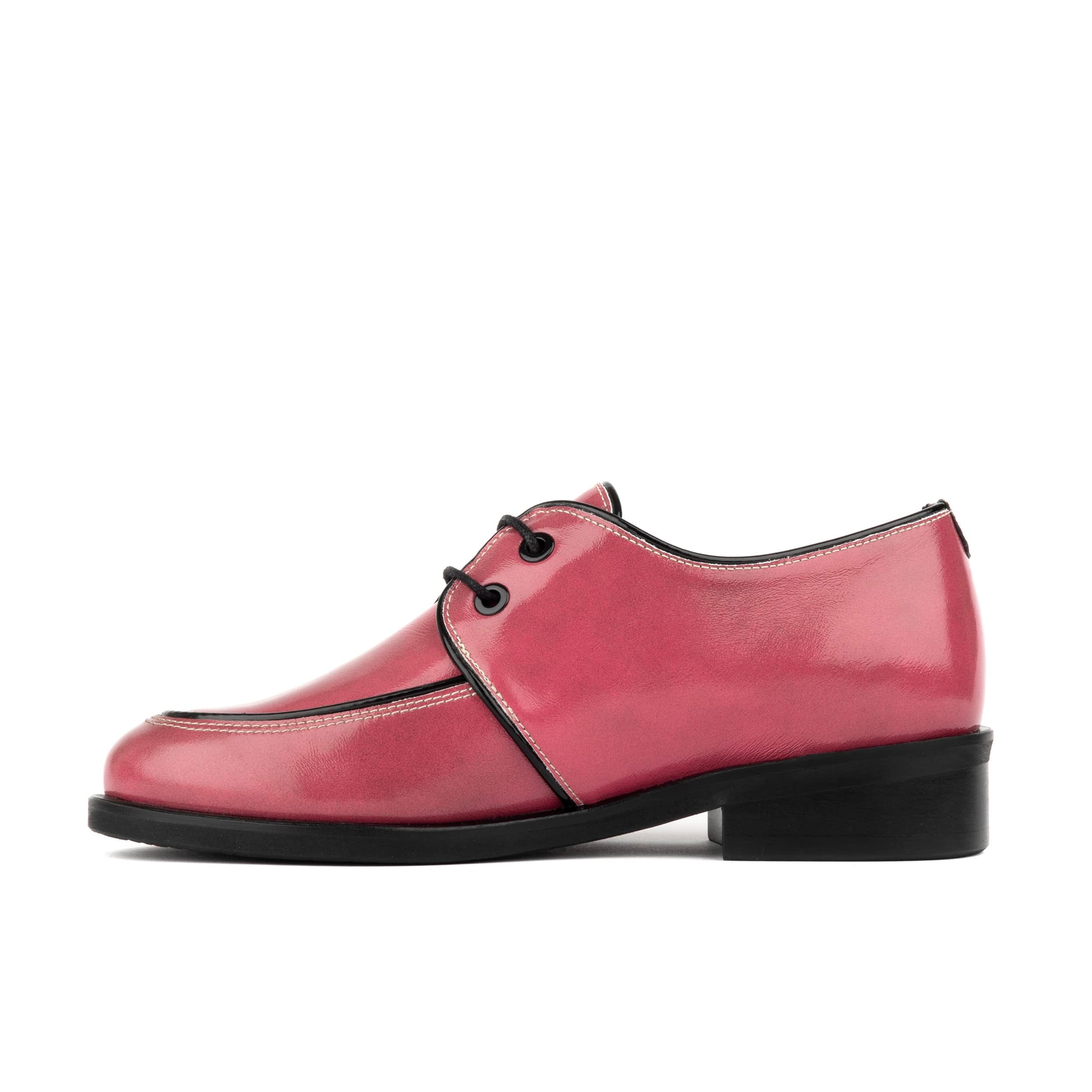 Kiss - Pink - Women's patent leather lace up shoe