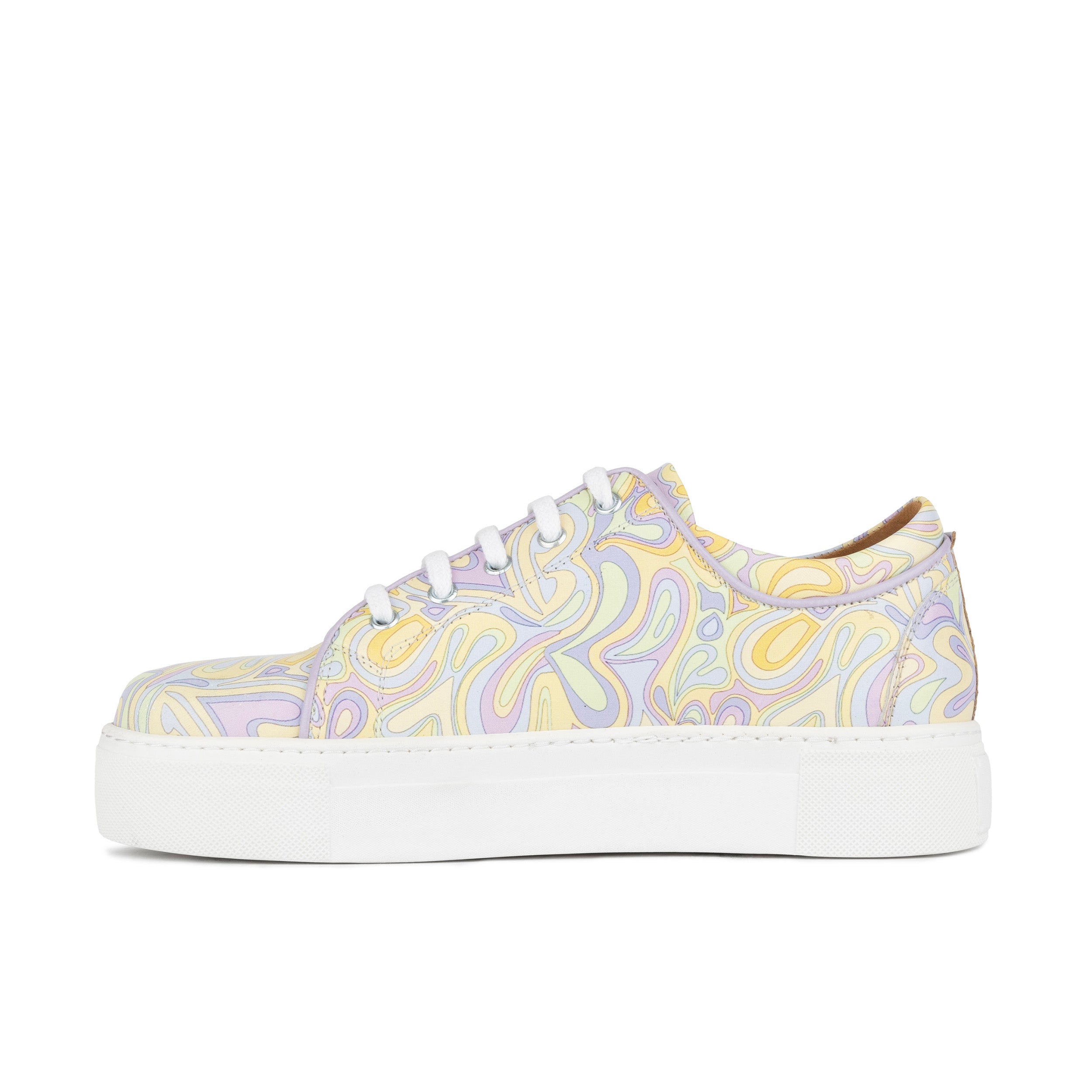 Camila - Pastel Multi - Women’s Chunky Leather Platform Trainer