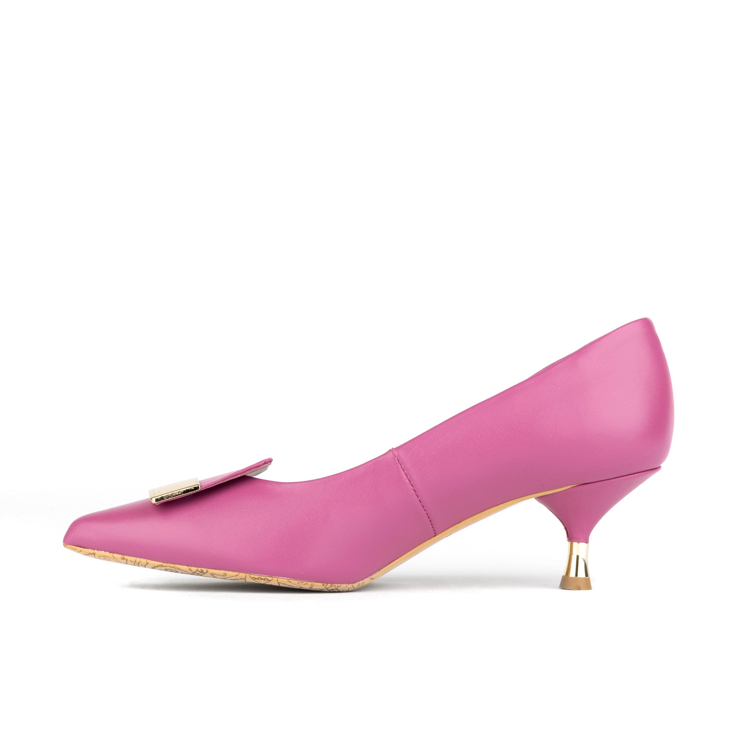 Piccadilly - Pink - Women’s Leather Kitten Heel Pump