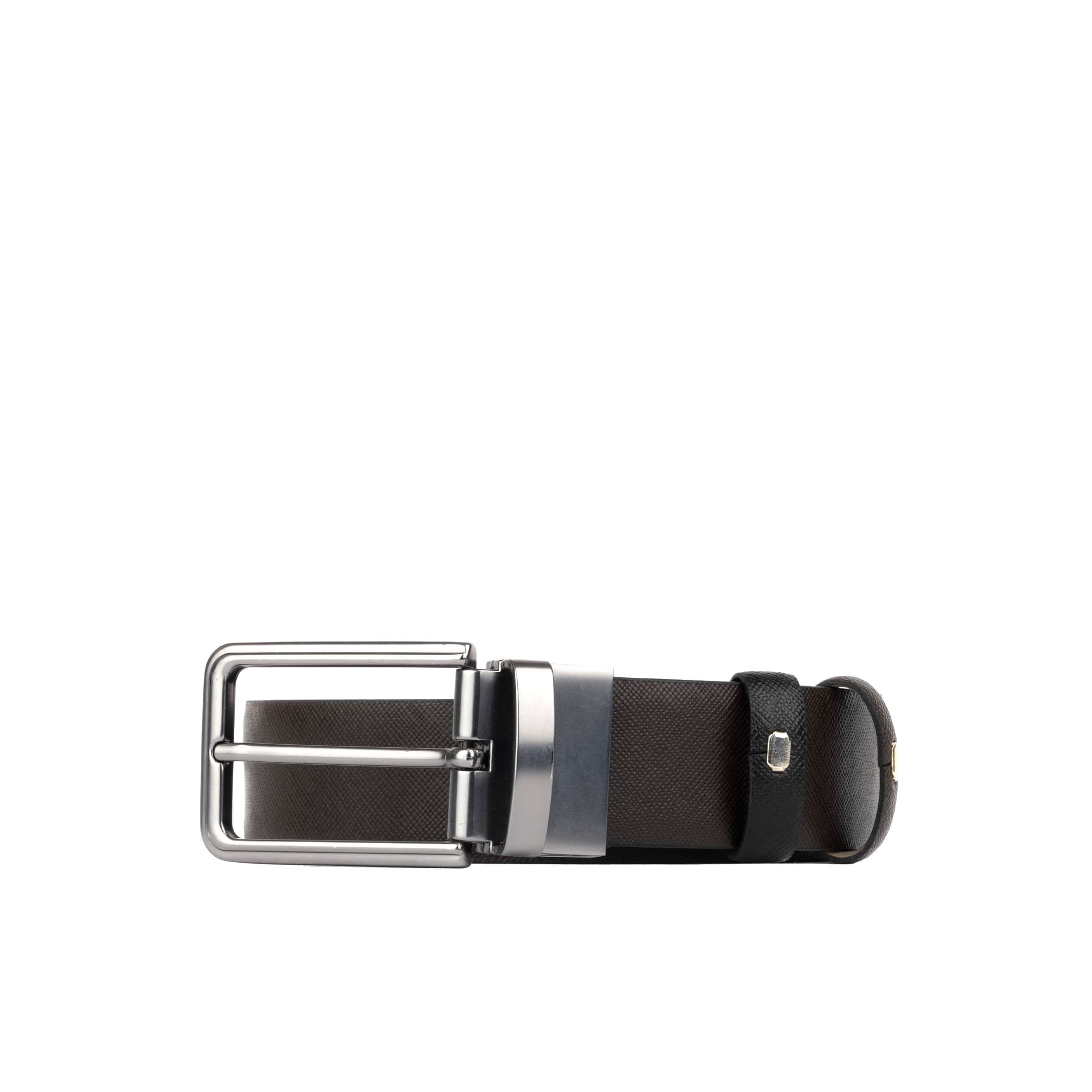 Reverse - Black & Brown - Men's full-grain leather belt reversible 2 colour options