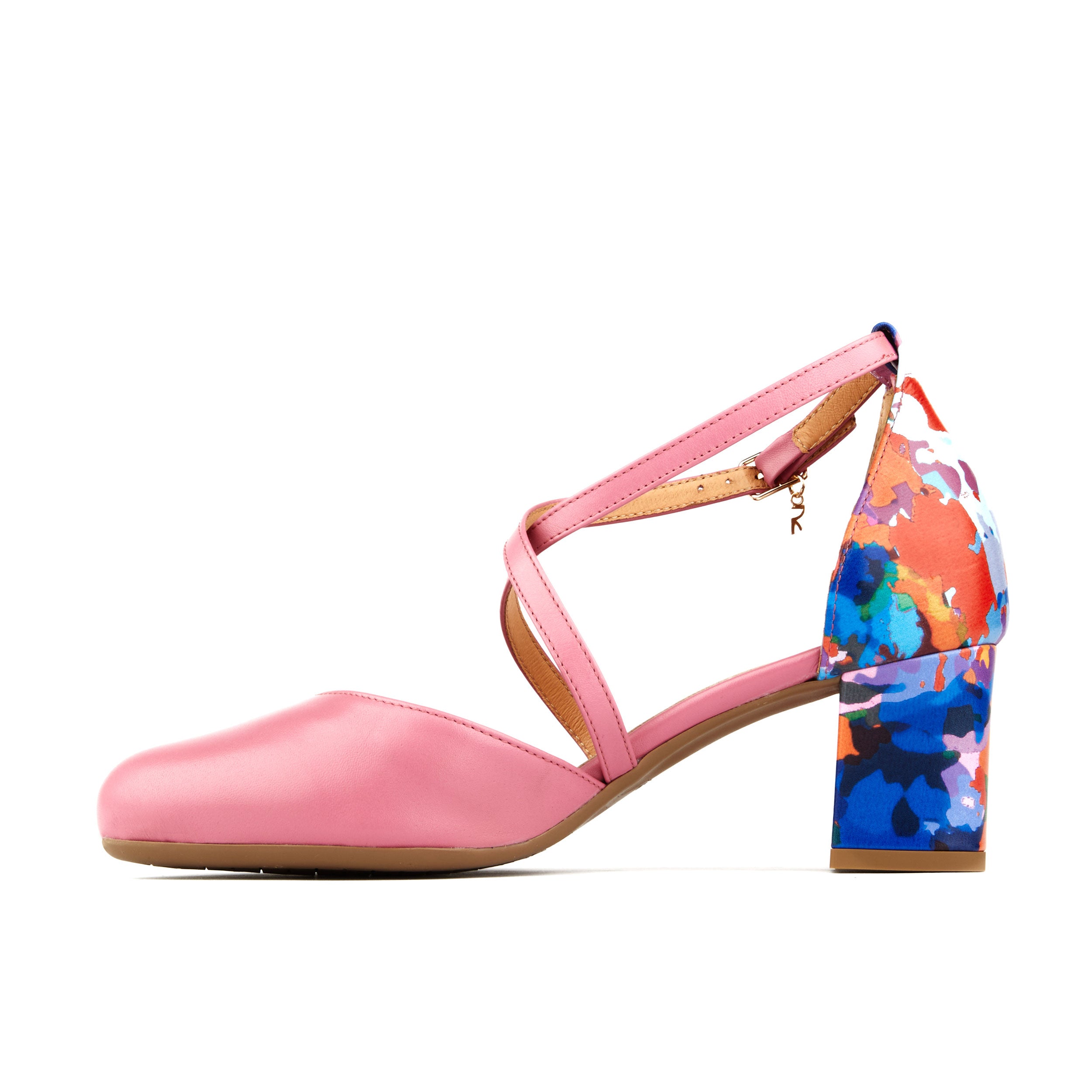 Dannii - Summer Colours - Women's pink leather closed toe comfortable 2.4 inch heel