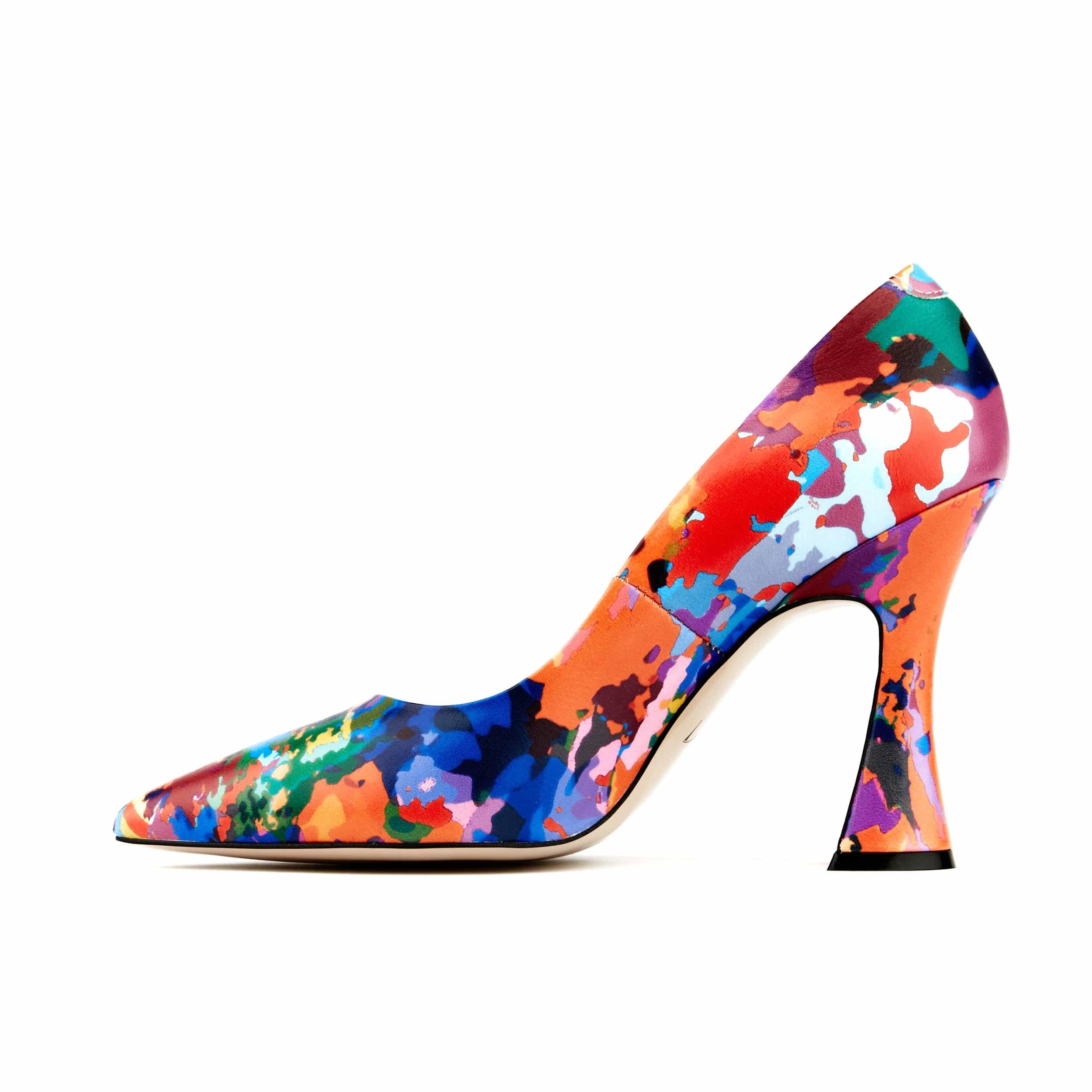 Emily - Summer Colours - Women's pointy 4 inch multicolour leather pump