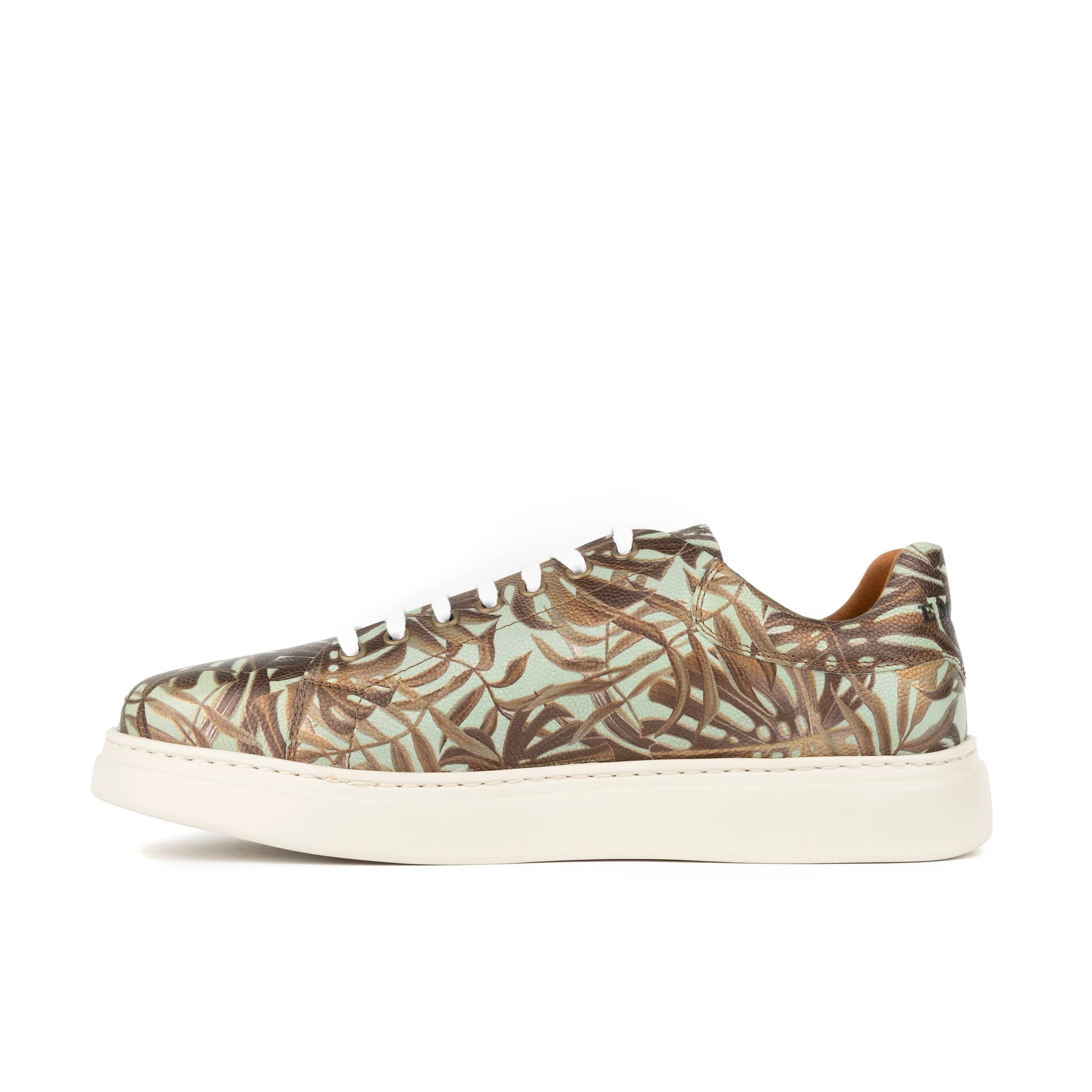 Sun City - Mint & Jungle - Men's Leather Trainer