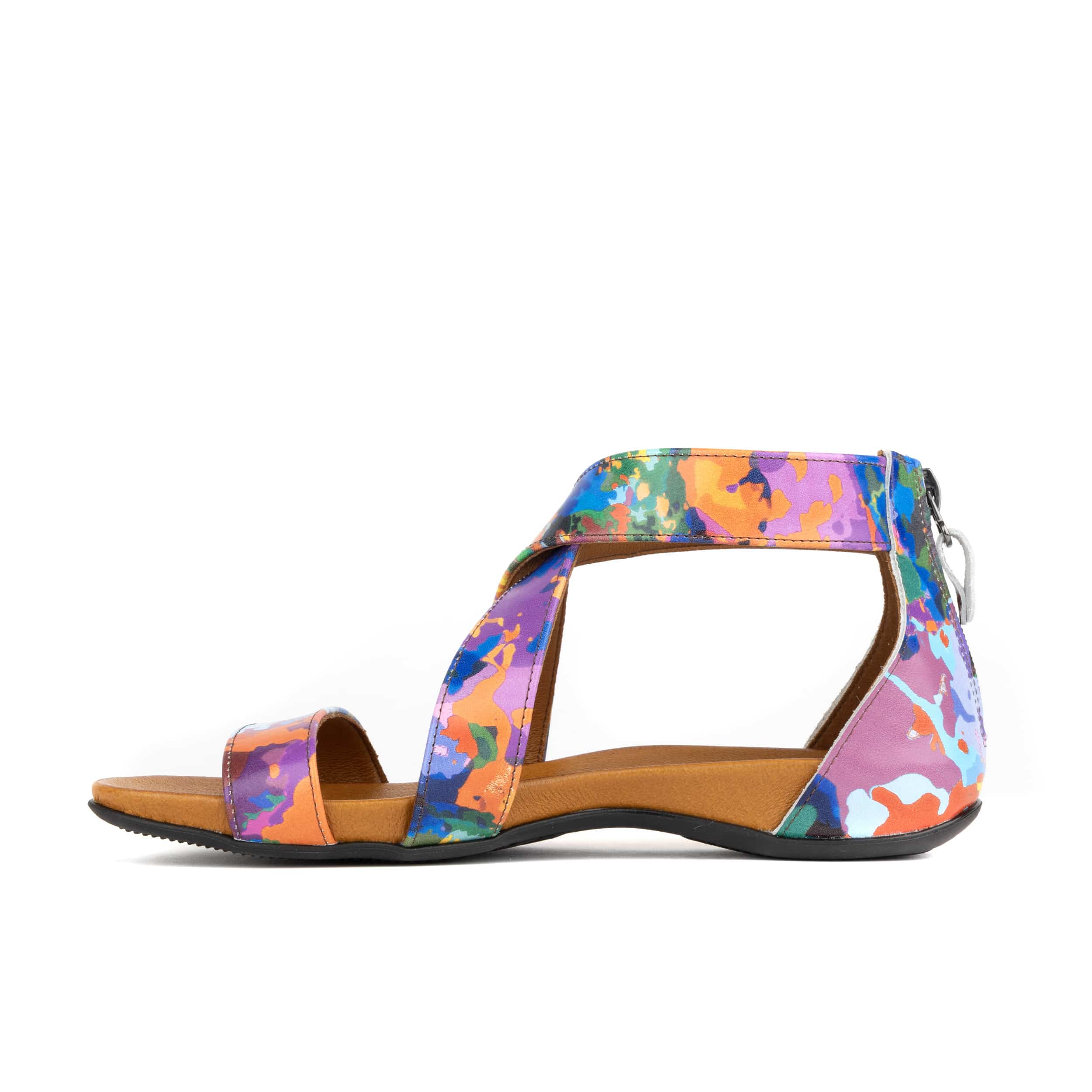 Isabella - Summer Colours - Women's cross strap sandal with covered heel