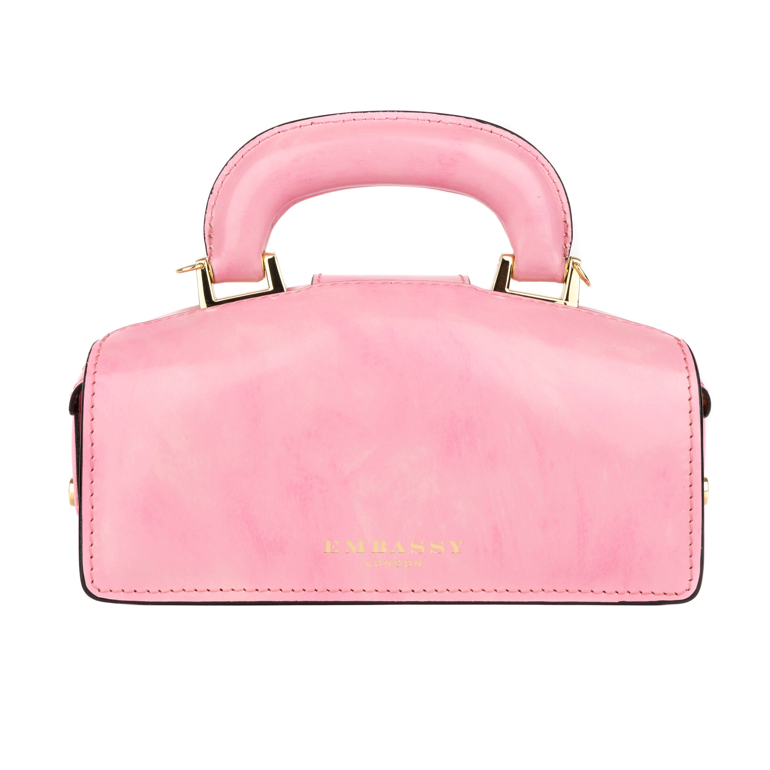 Gazelle Mini - Light Pink - Women’s mini patent leather top handle & crossbody bag