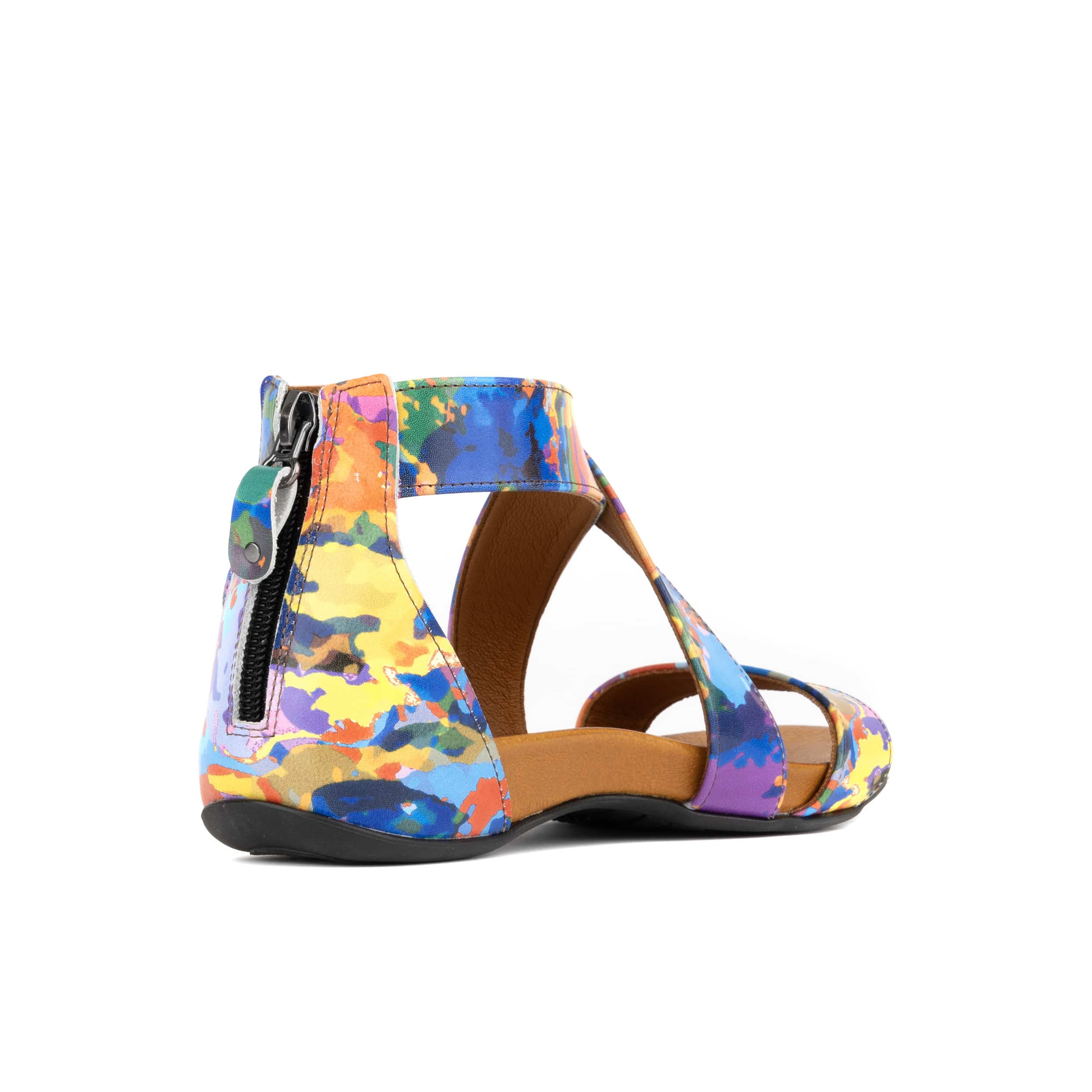 Isabella - Summer Colours - Women's cross strap sandal with covered heel