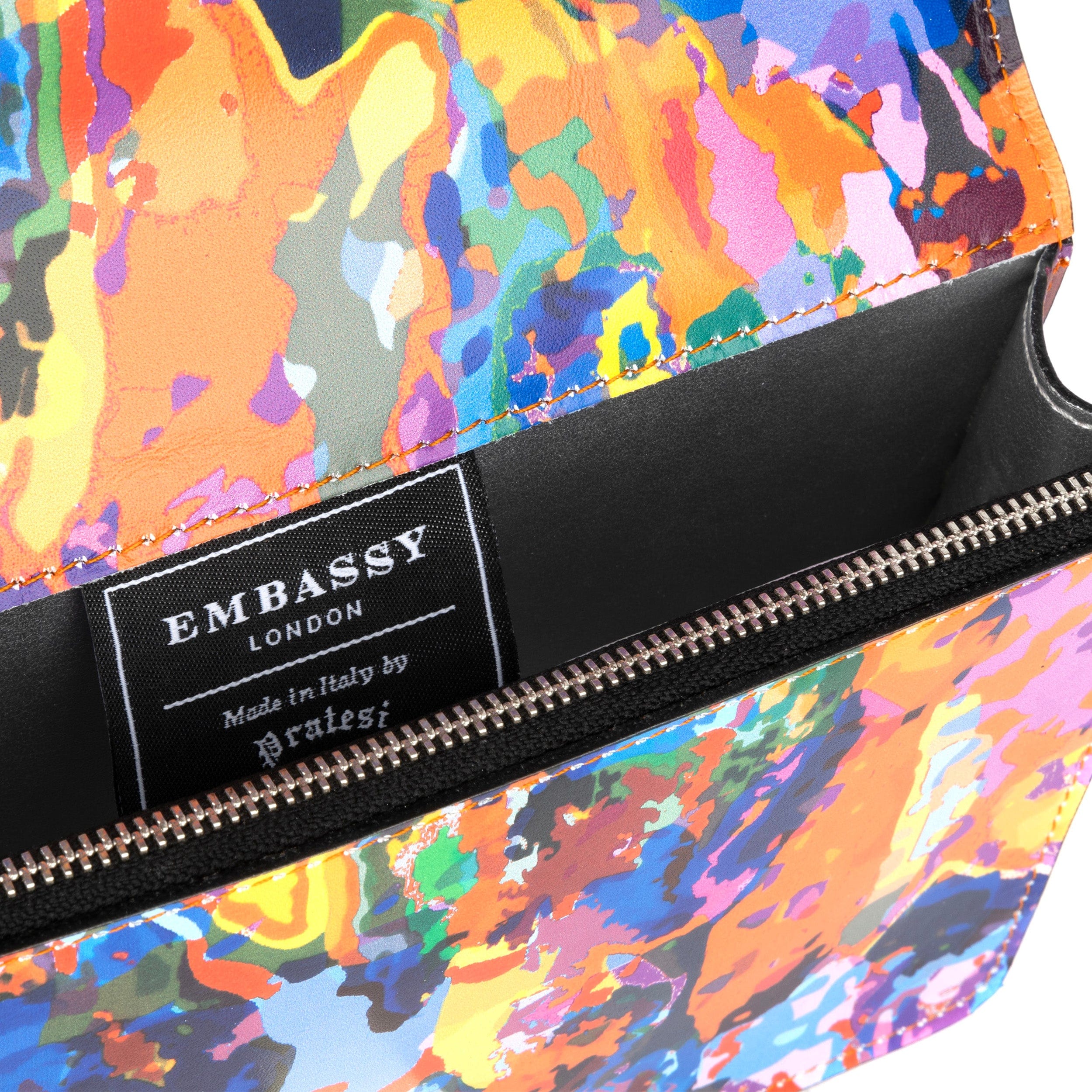 Envy - Summer Colours - Women's leather flap clutch bag with strap