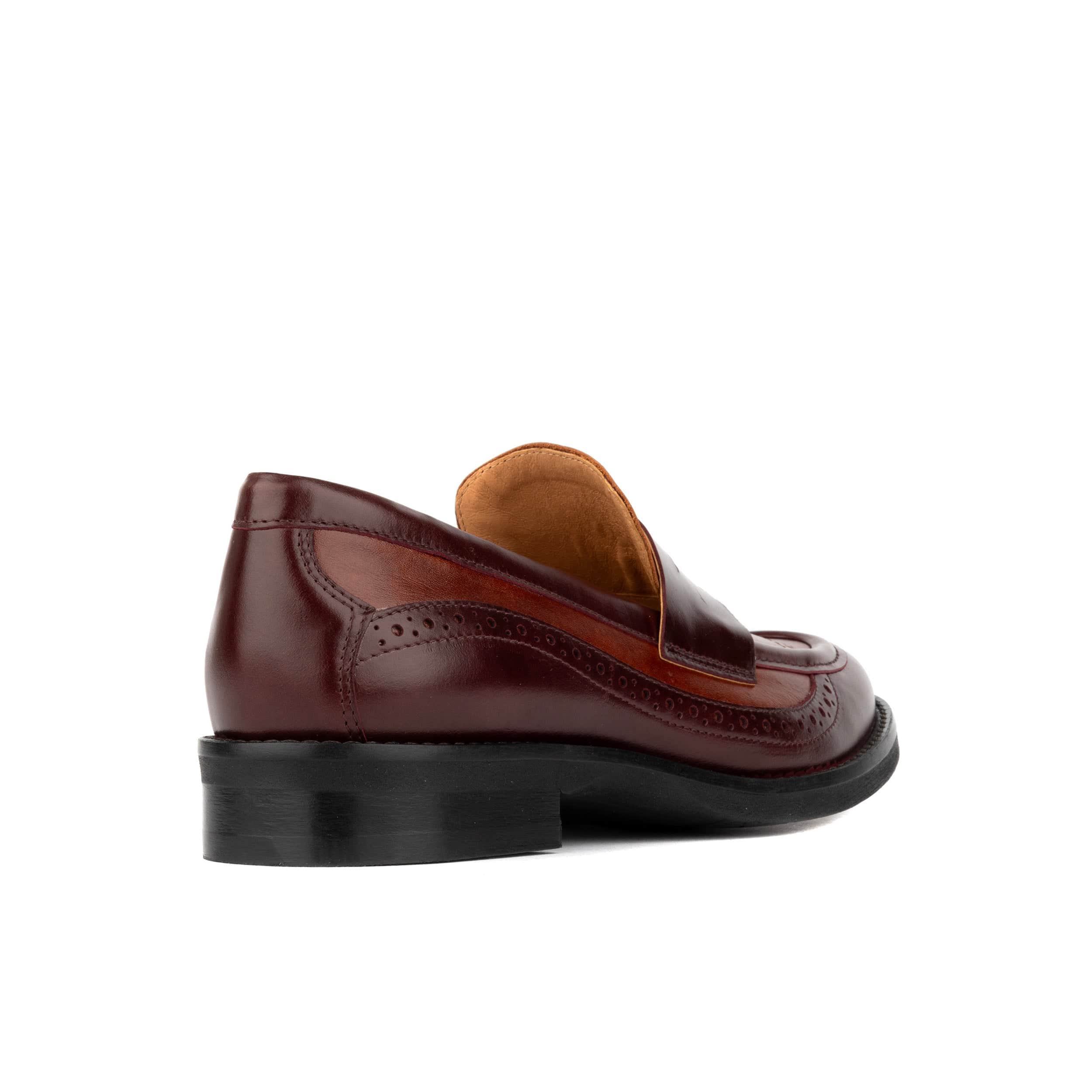 Angelina - Brown - Women's leather penny loafer