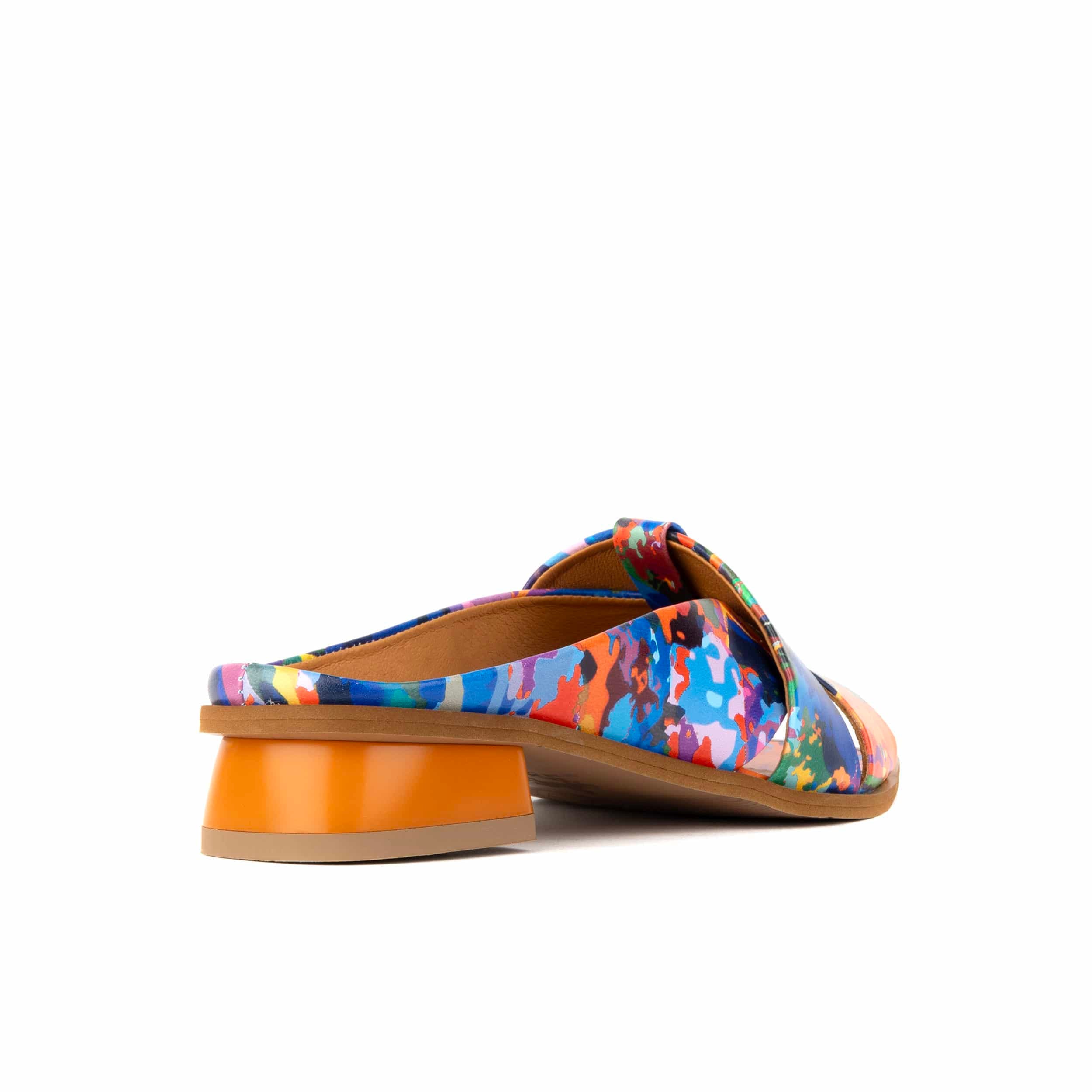 Muse - Summer Colours - Women's Leather Interwoven Slide Sandals