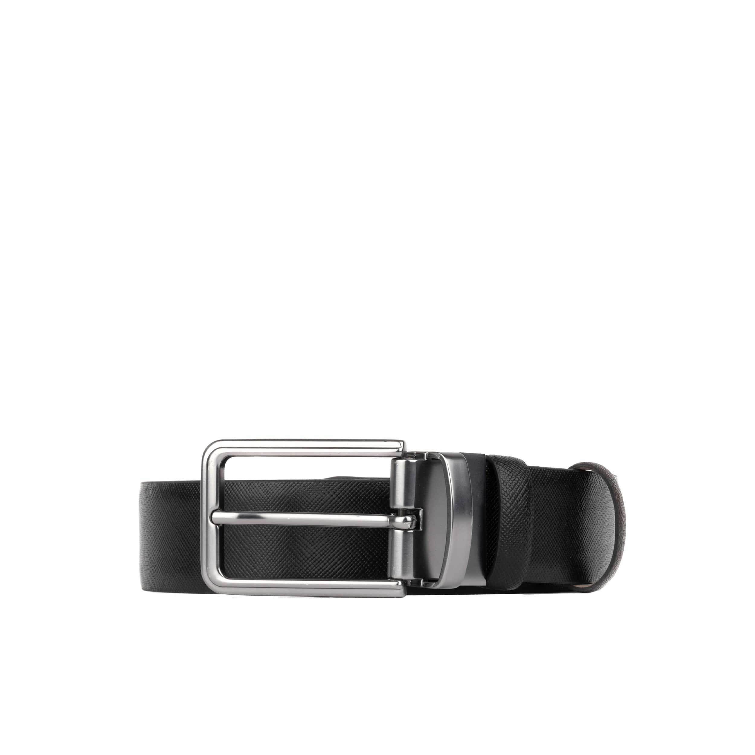 Reverse - Black & Brown - Men's full-grain leather belt reversible 2 colour options