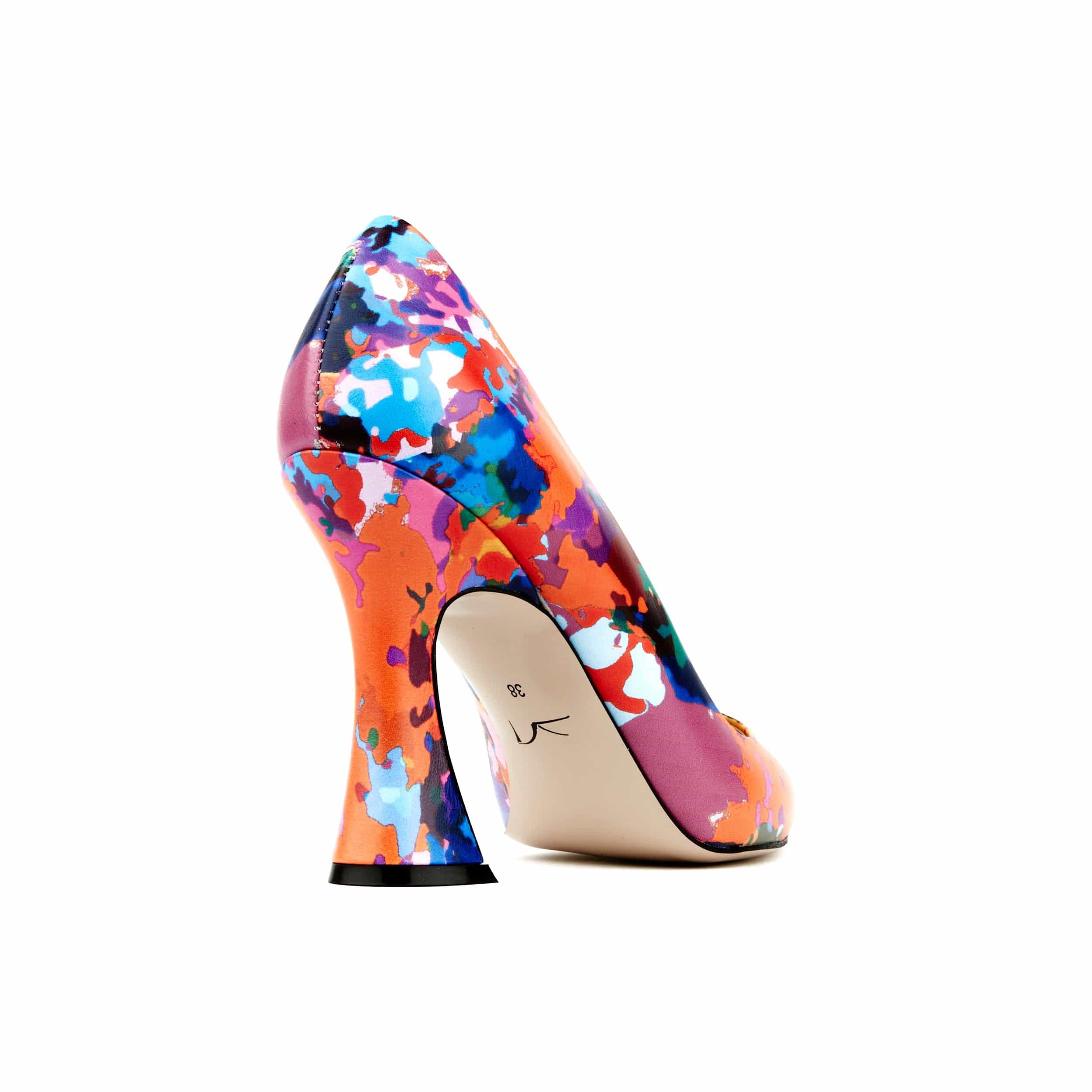 Emily - Summer Colours - Women's pointy 4 inch multicolour leather pump