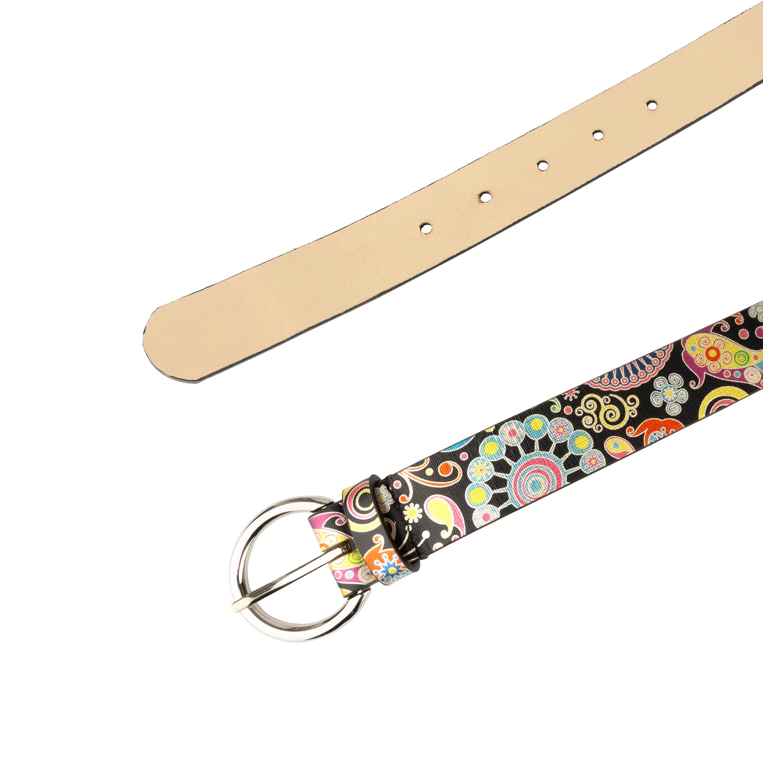 Emma - Navy Pink - Women's Italian leather belt