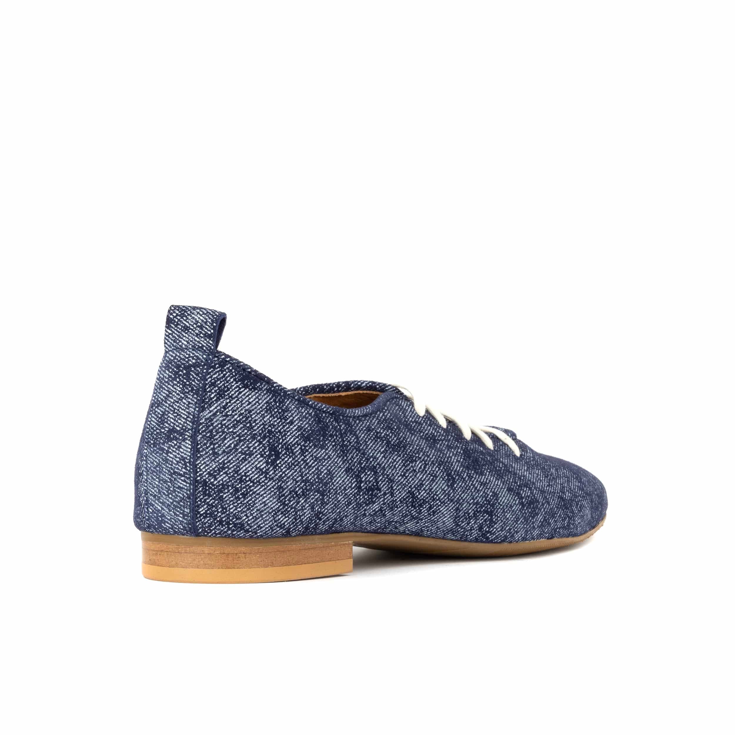 Skyline - Denim - Women's Suede & Denim Lace Up Ballet Pump