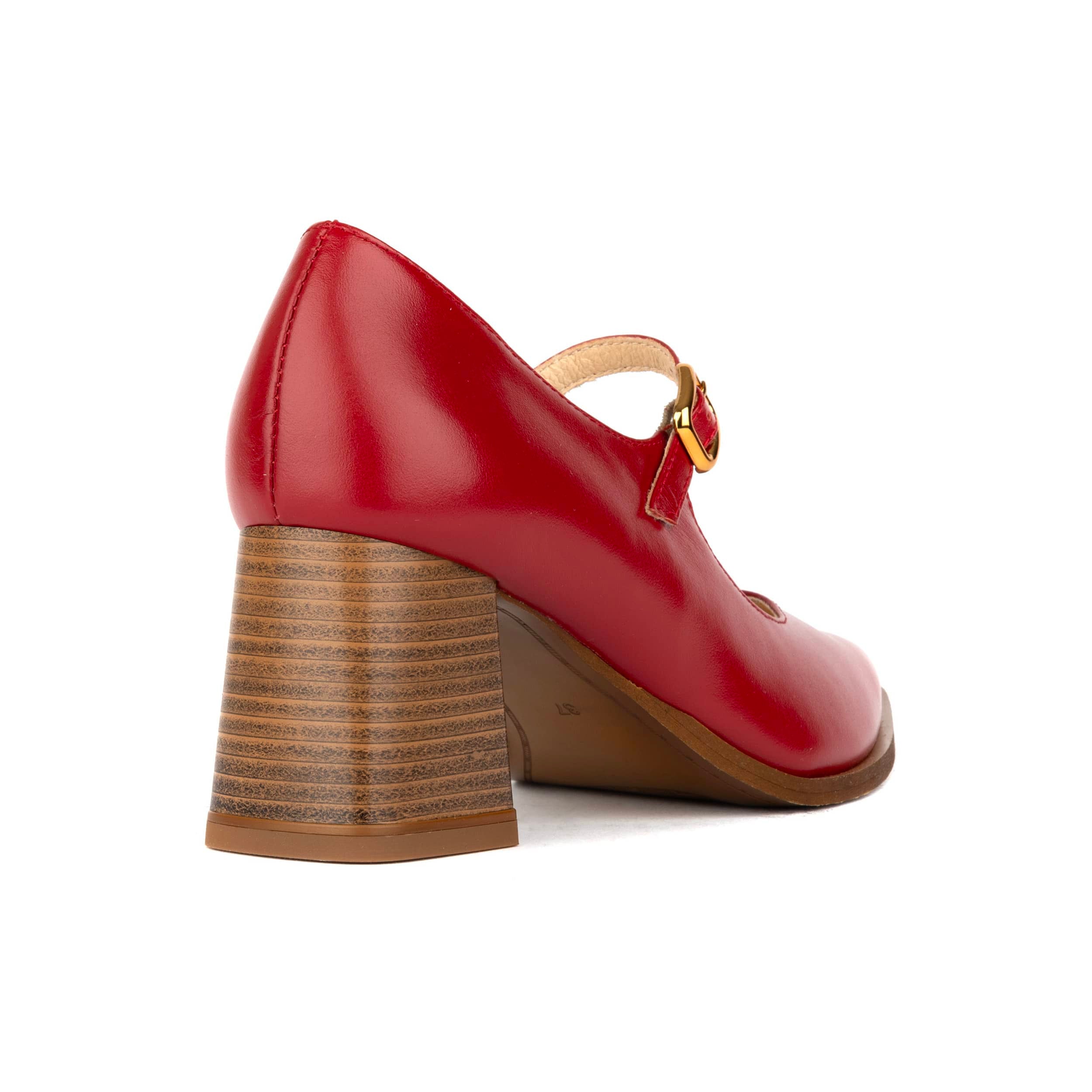Hyde - Red - Women's Leather Mary Jane Pump