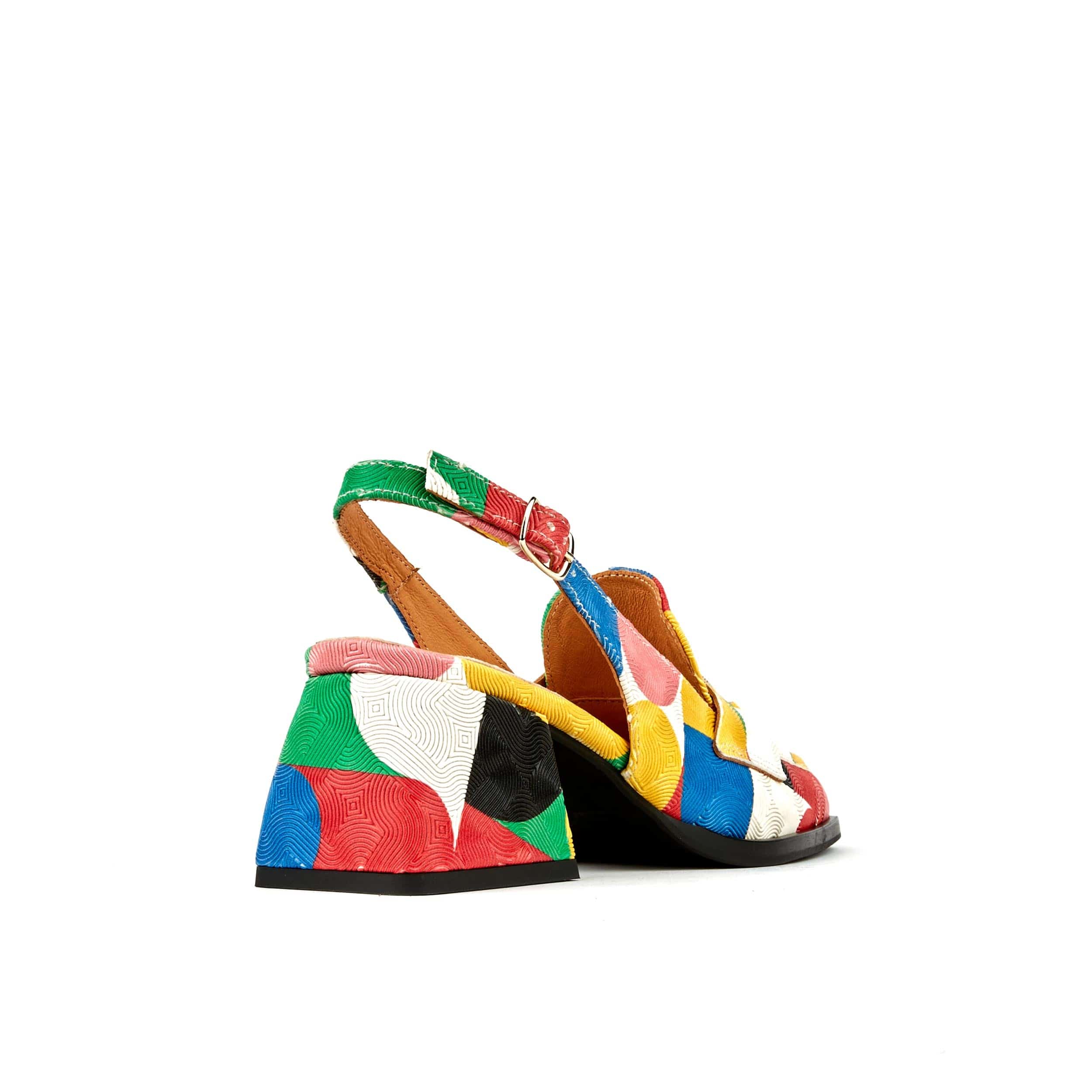 Diana - Groovy - Women's block heel slingback leather pump