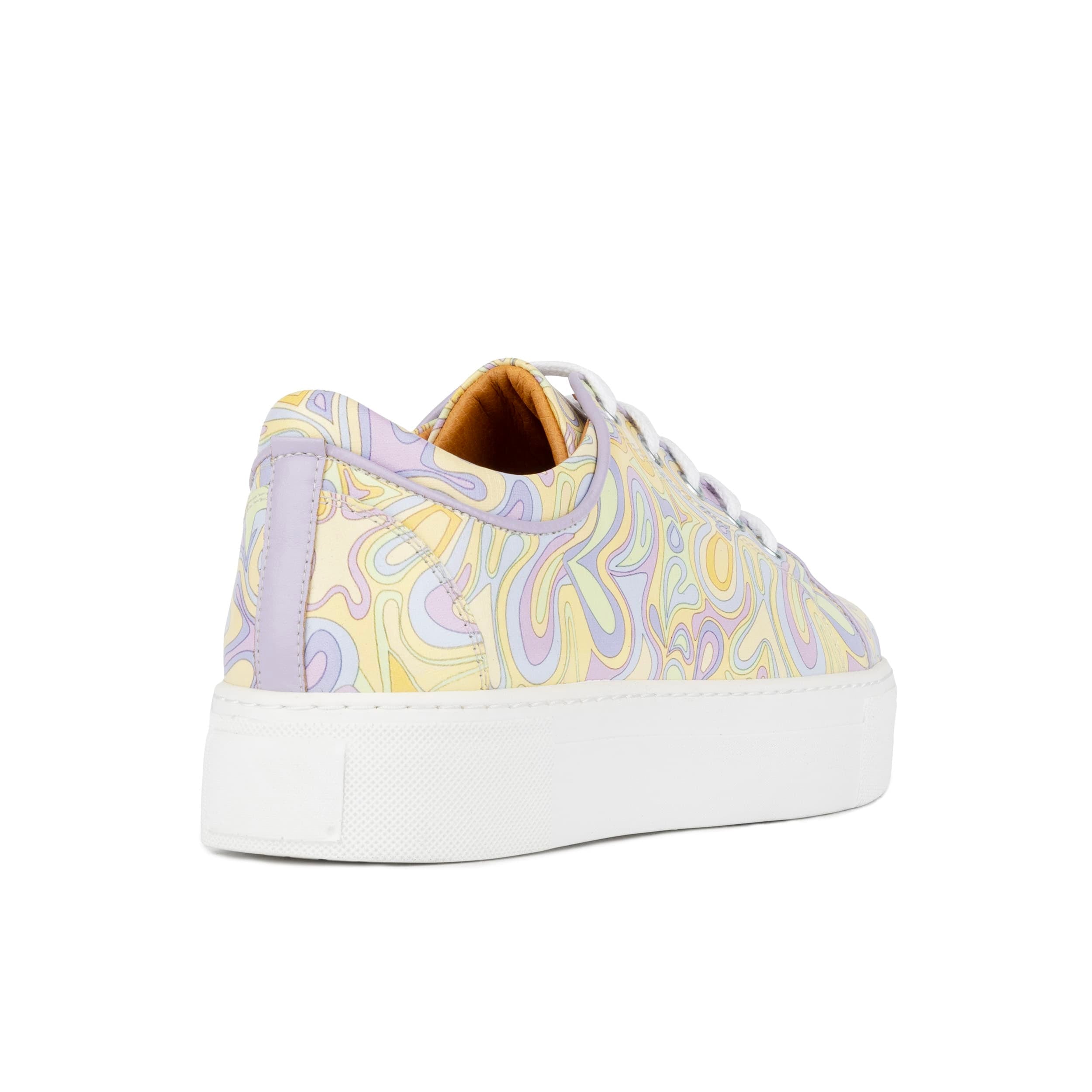Camila - Pastel Multi - Women’s Chunky Leather Platform Trainer