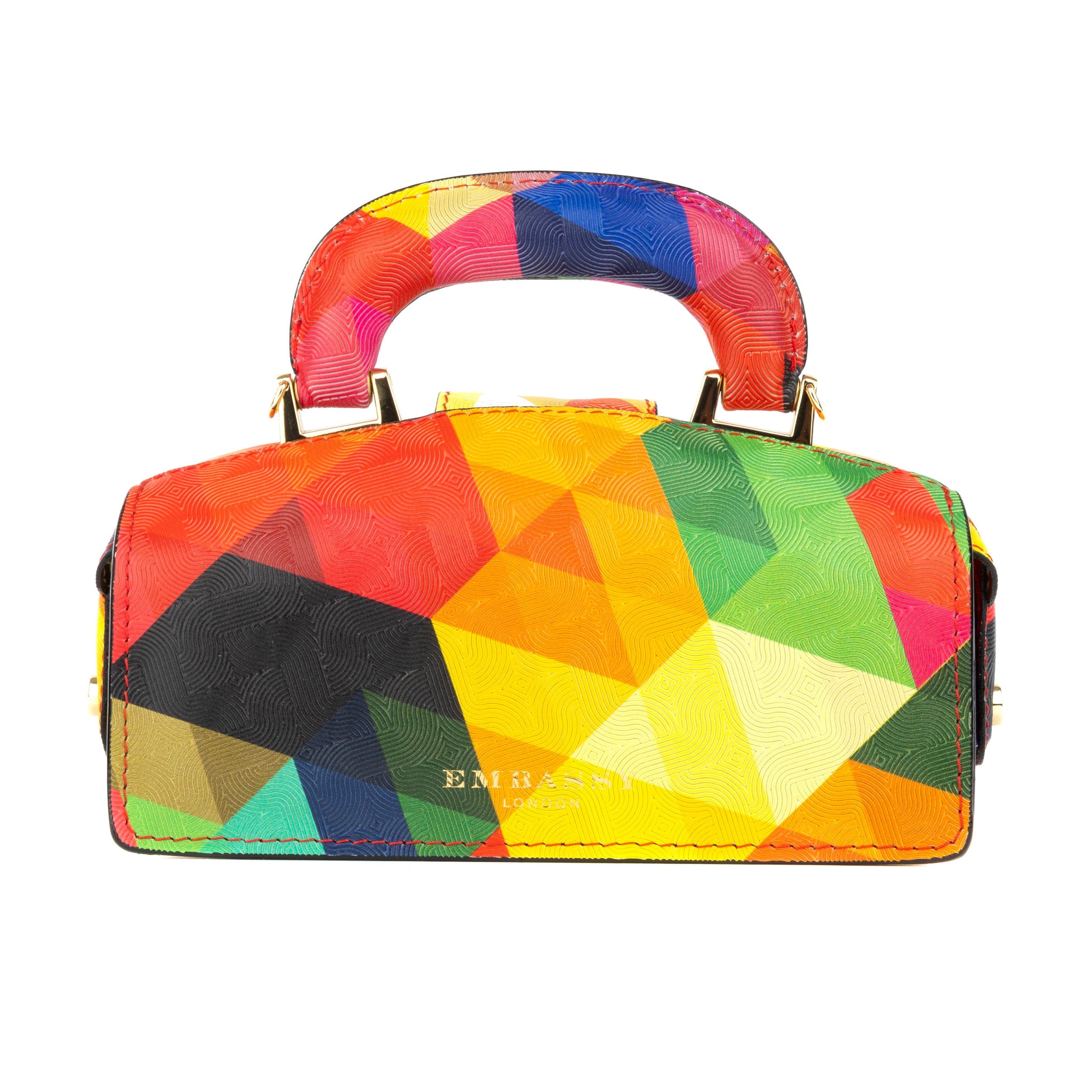 Gazelle Mini - Retro - Mini structured bag in colourful genuine leather and key