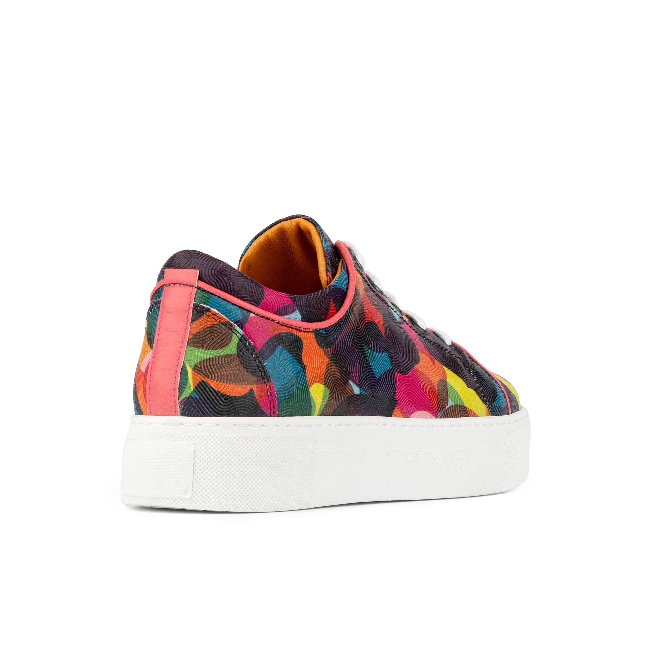 Camila - Infinity - Women's platform sole leather lace-up trainer