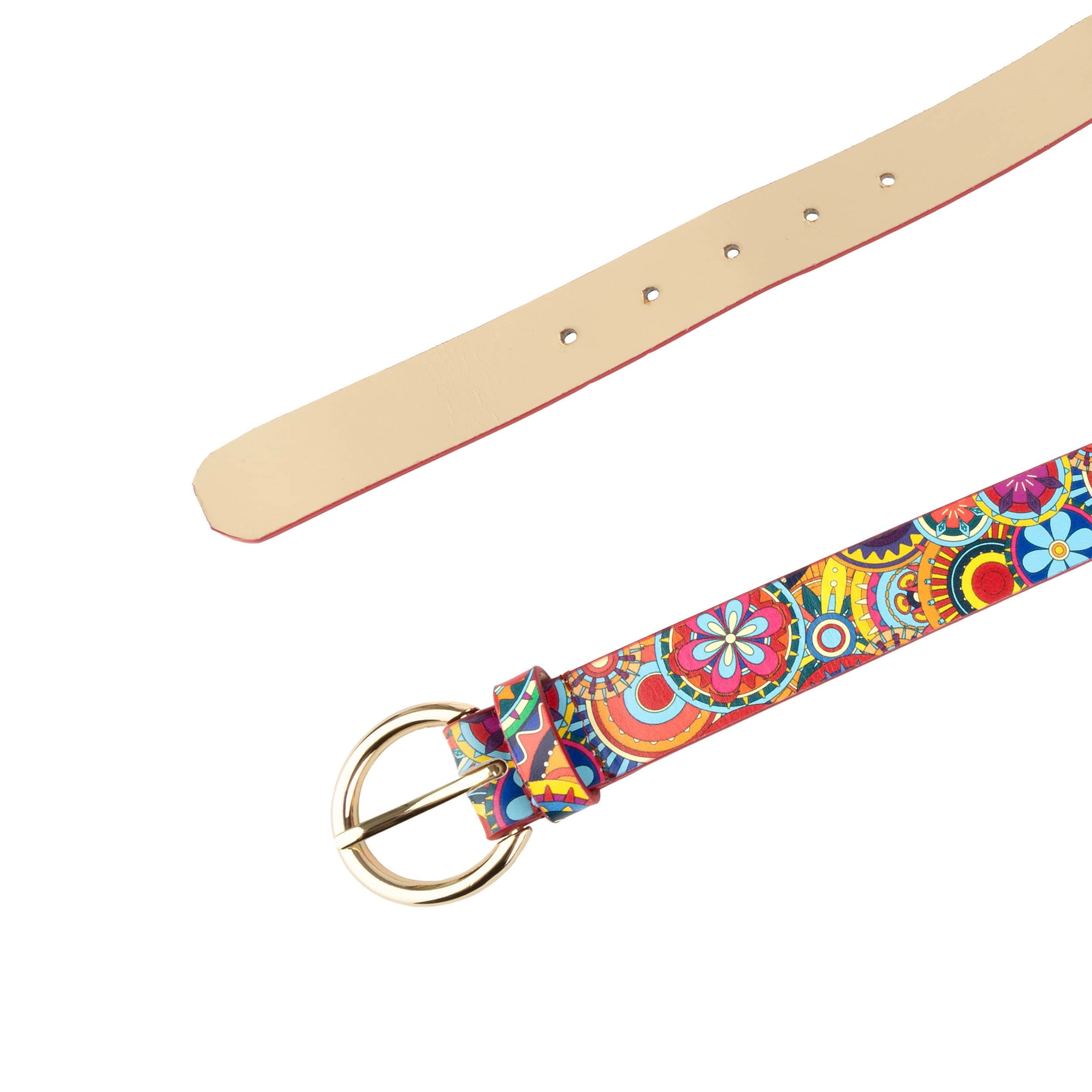 Emma - Signature Print - Women's Italian leather belt in signature print