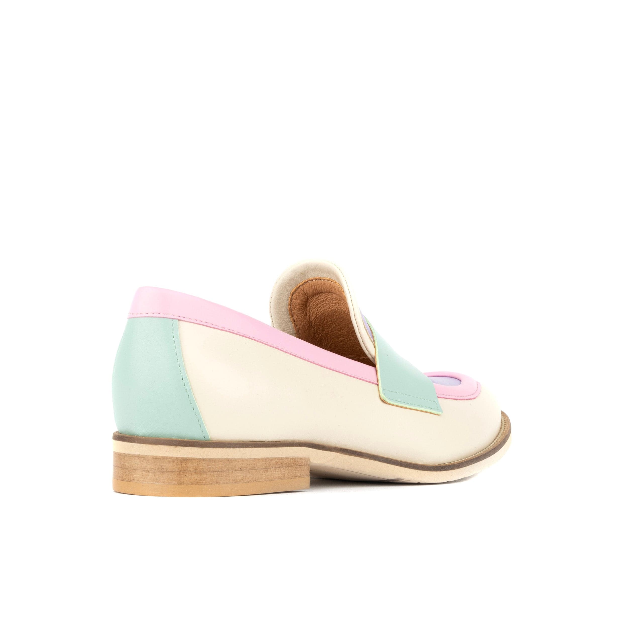 Kay - Multi Pastel - Women's leather dressy almond toe loafer in pastel colours
