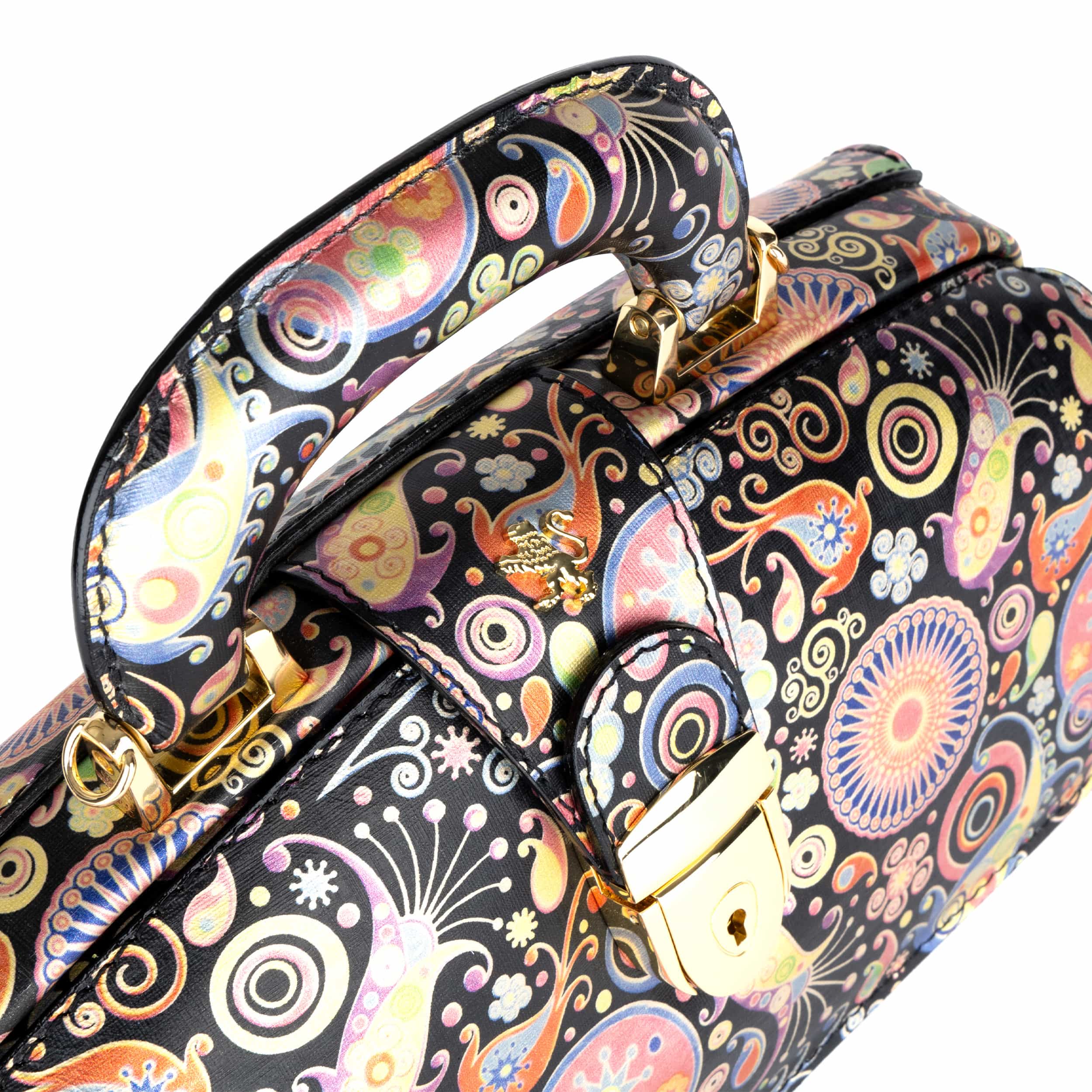 Gazelle - Navy & Pink - Women’s leather top handle & crossbody bag