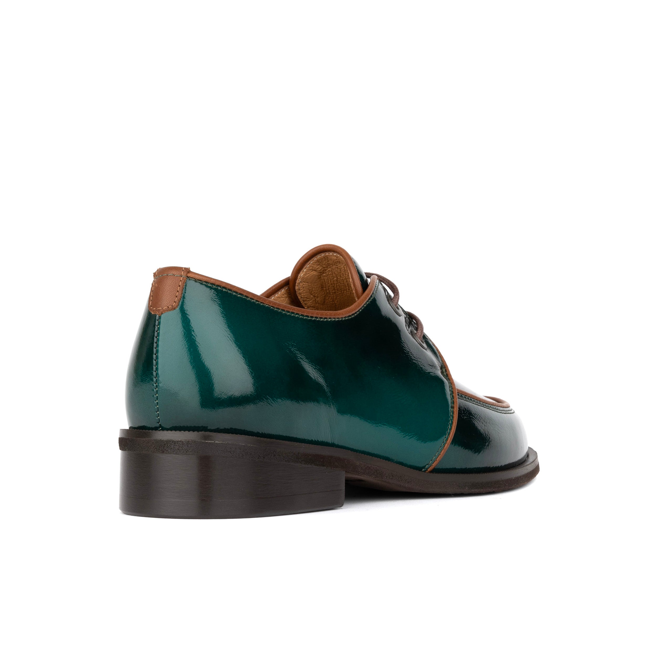 Kiss - Green - Women's patent leather lace up shoe