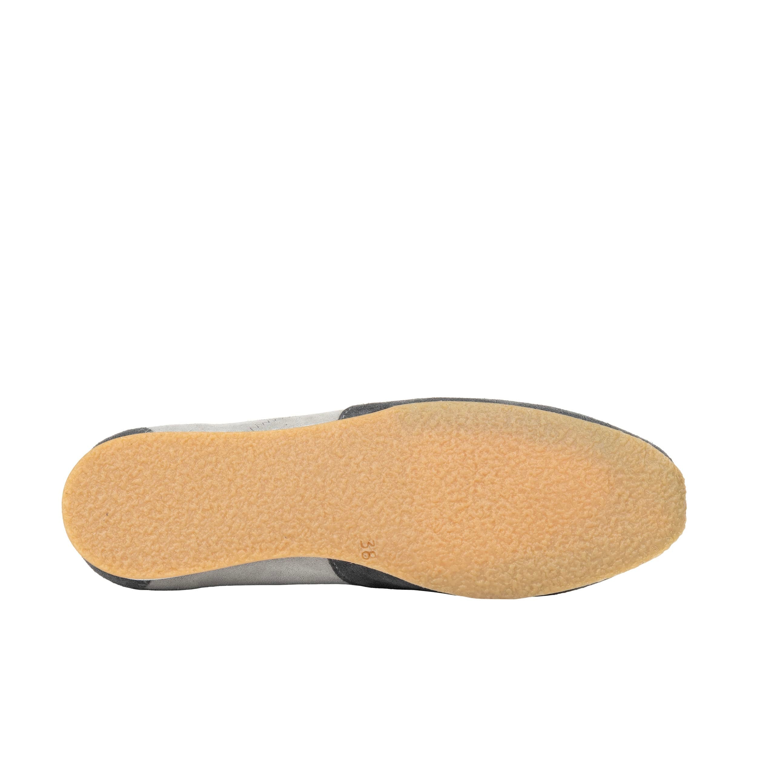 Shoreditch - Grey - Women's Leather & Suede Slim Trainer