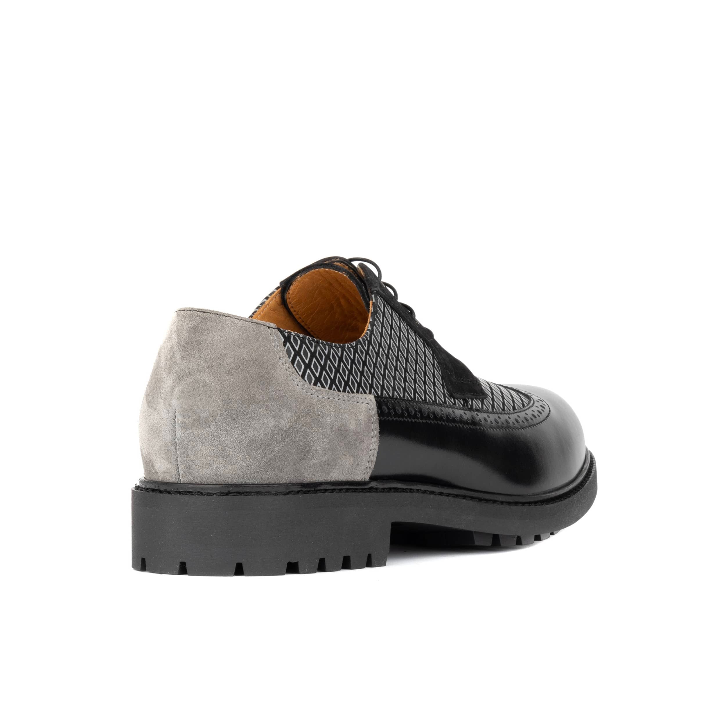Cyclone - Black Diamonds - Men's chunky sole leather shoe