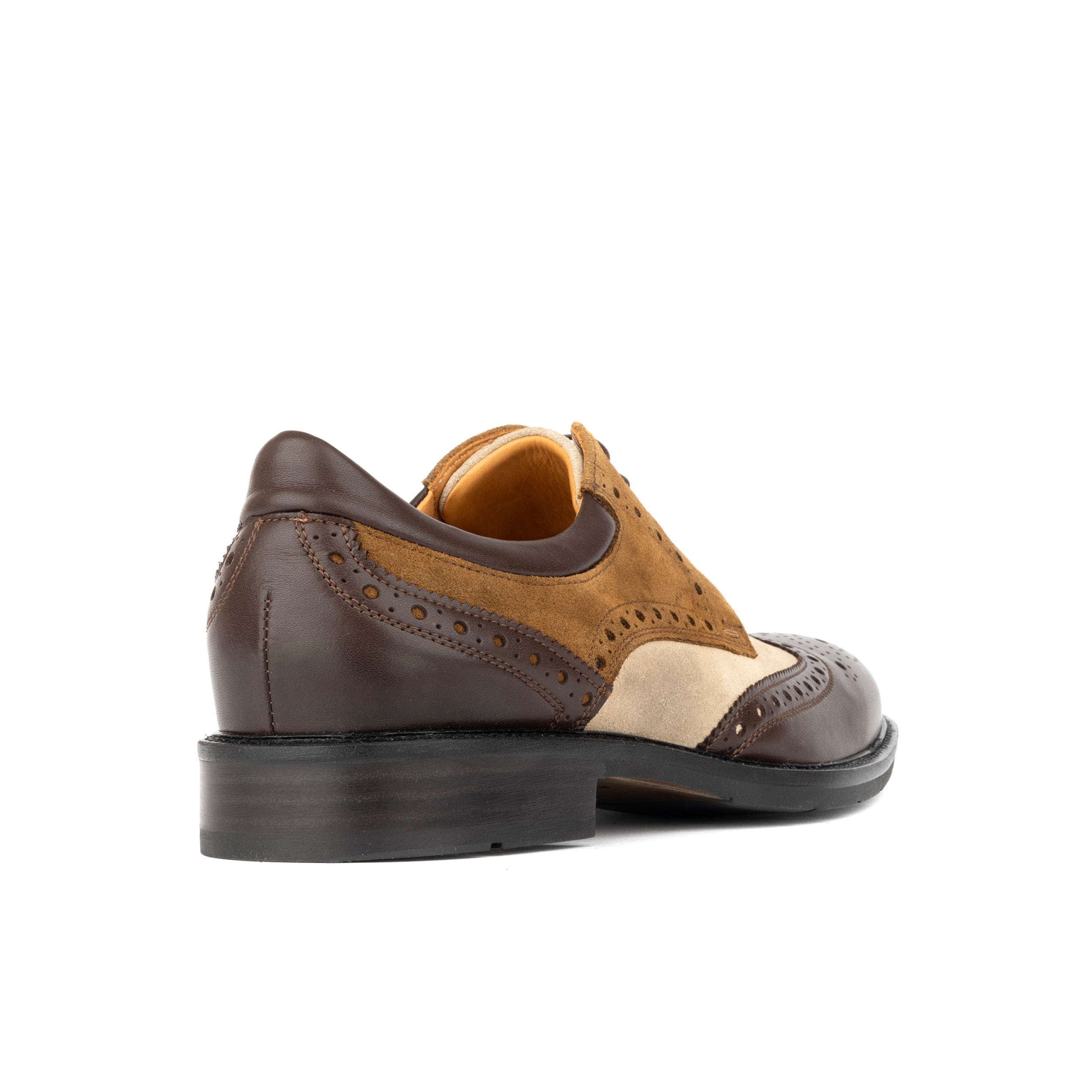 Toledo - Brown, Cream & Tan - Men's Leather & Suede Oxford Shoe