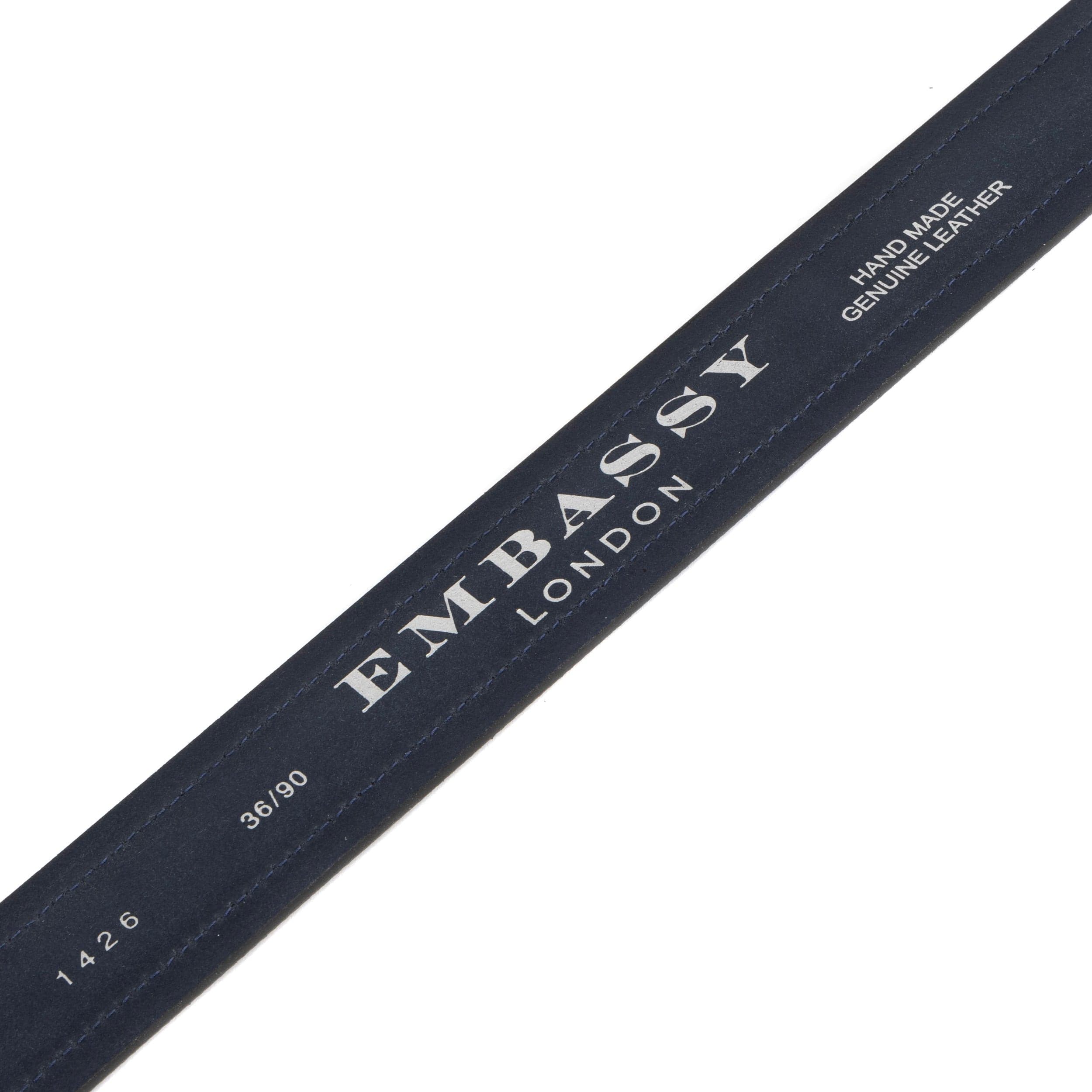 Victor - Navy Suede & Light Grey - Men's Italian leather belt