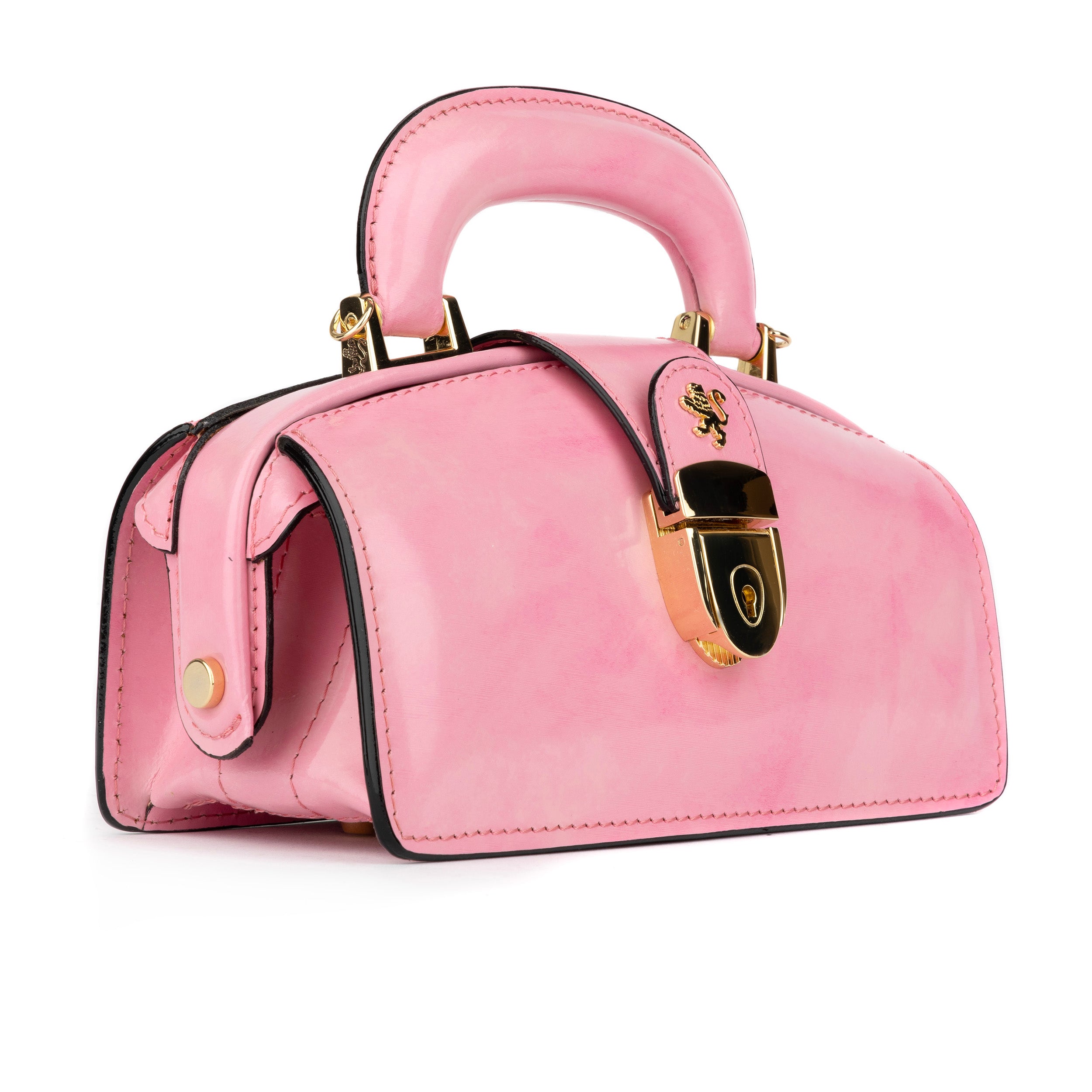 Gazelle Mini - Light Pink - Women’s mini patent leather top handle & crossbody bag