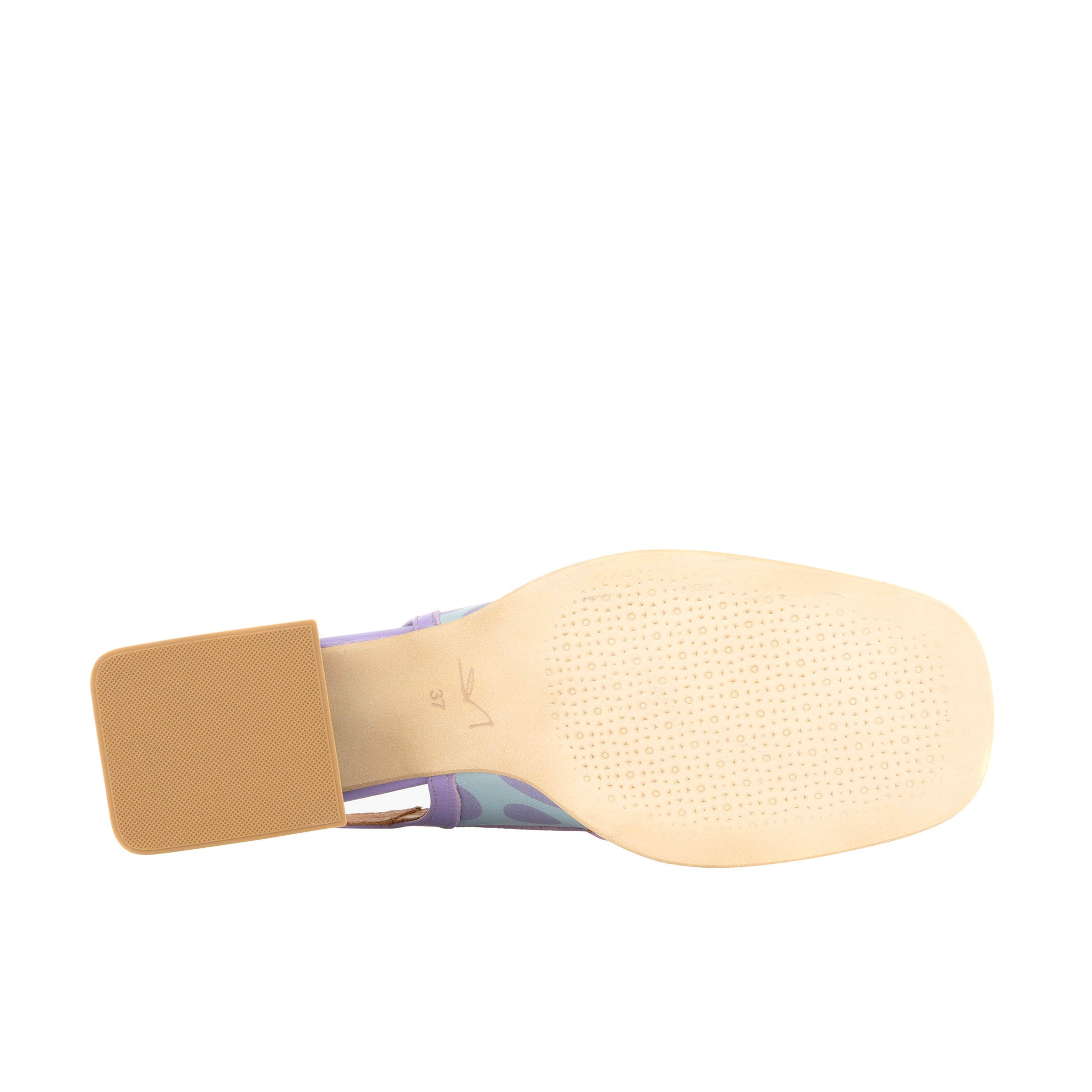 Diana - Pastel Polka Dot - Women's block heel slingback leather pump