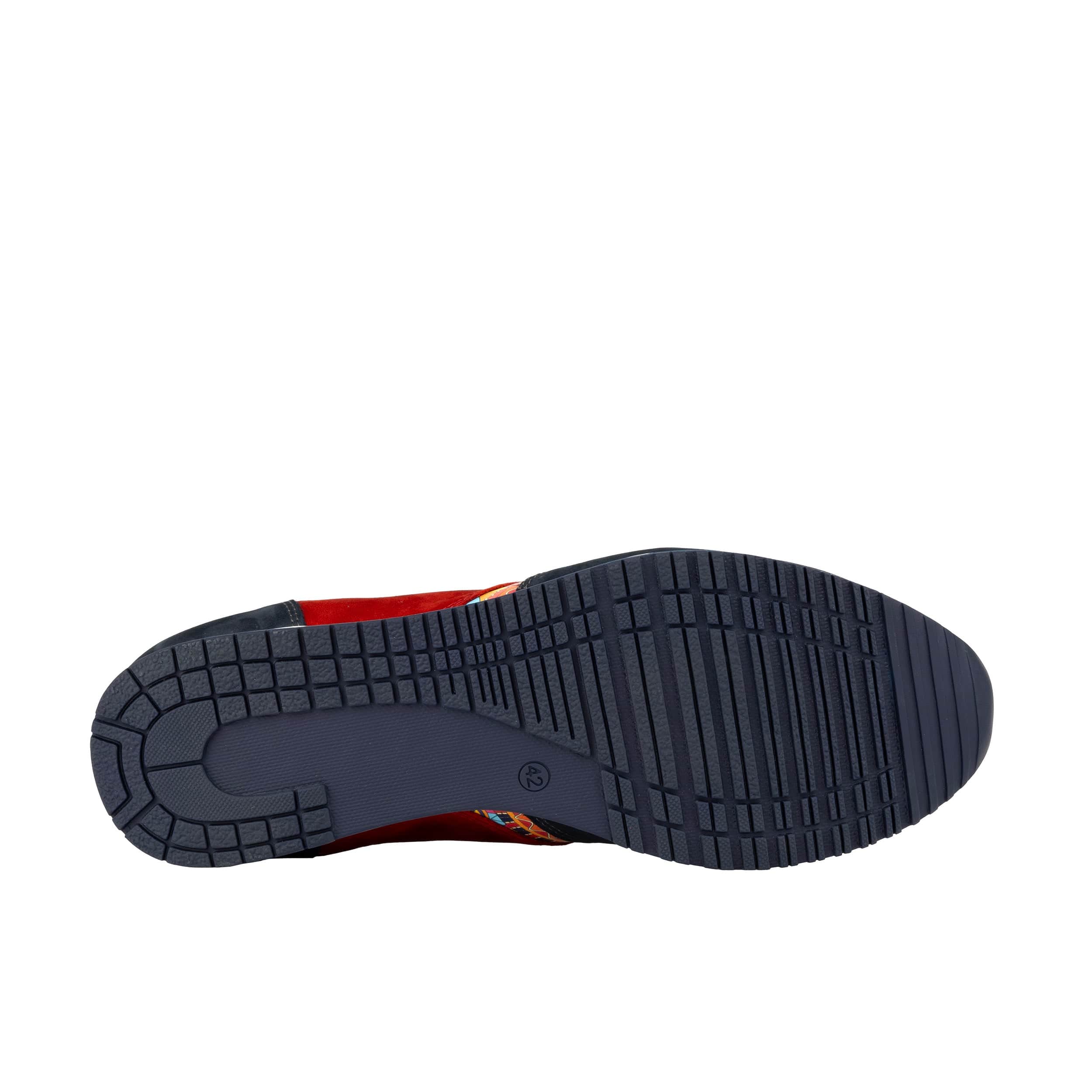 San Francisco - Navy & Red Signature - Men's lace-up leather & suede trainer
