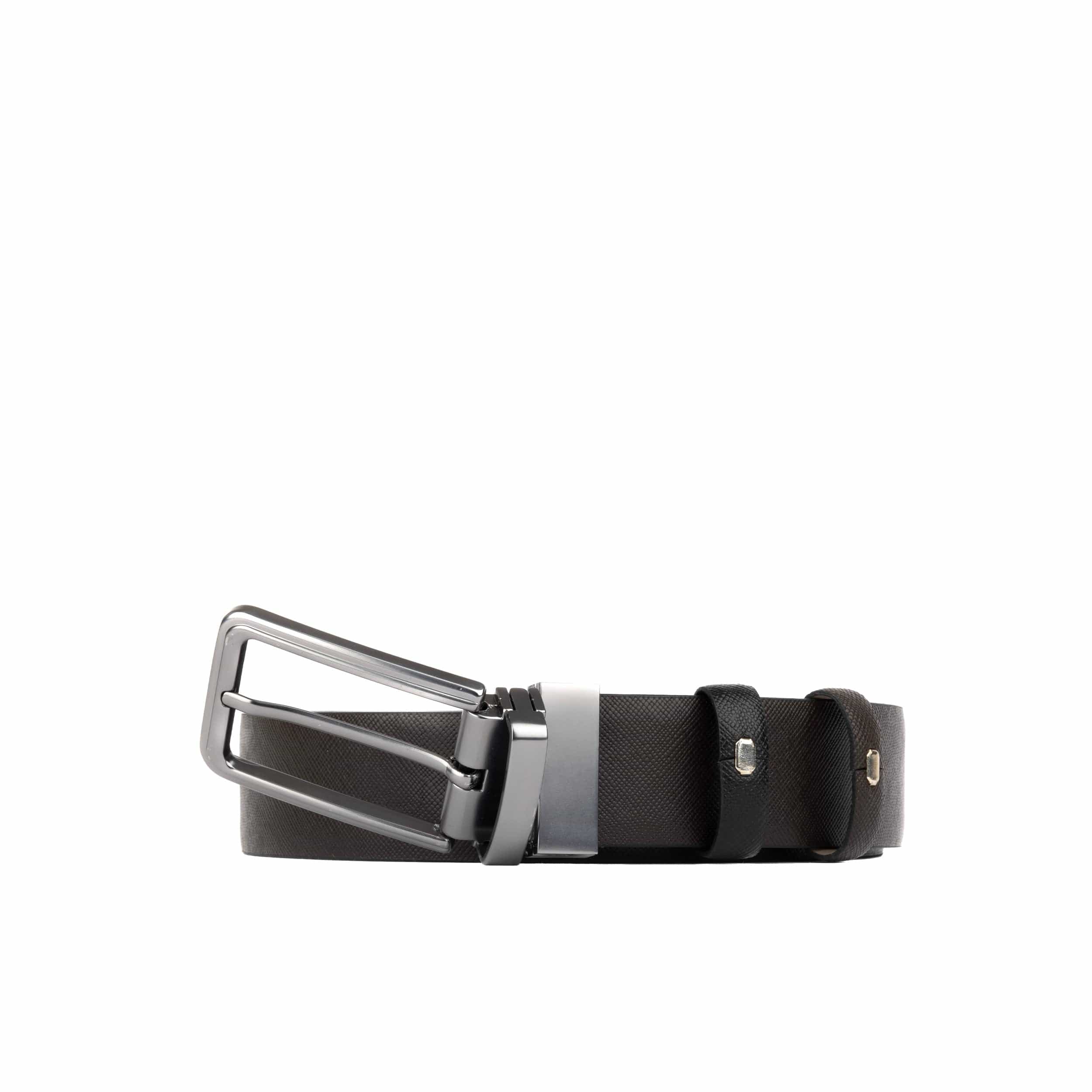 Reverse - Black & Brown - Men's full-grain leather belt reversible 2 colour options