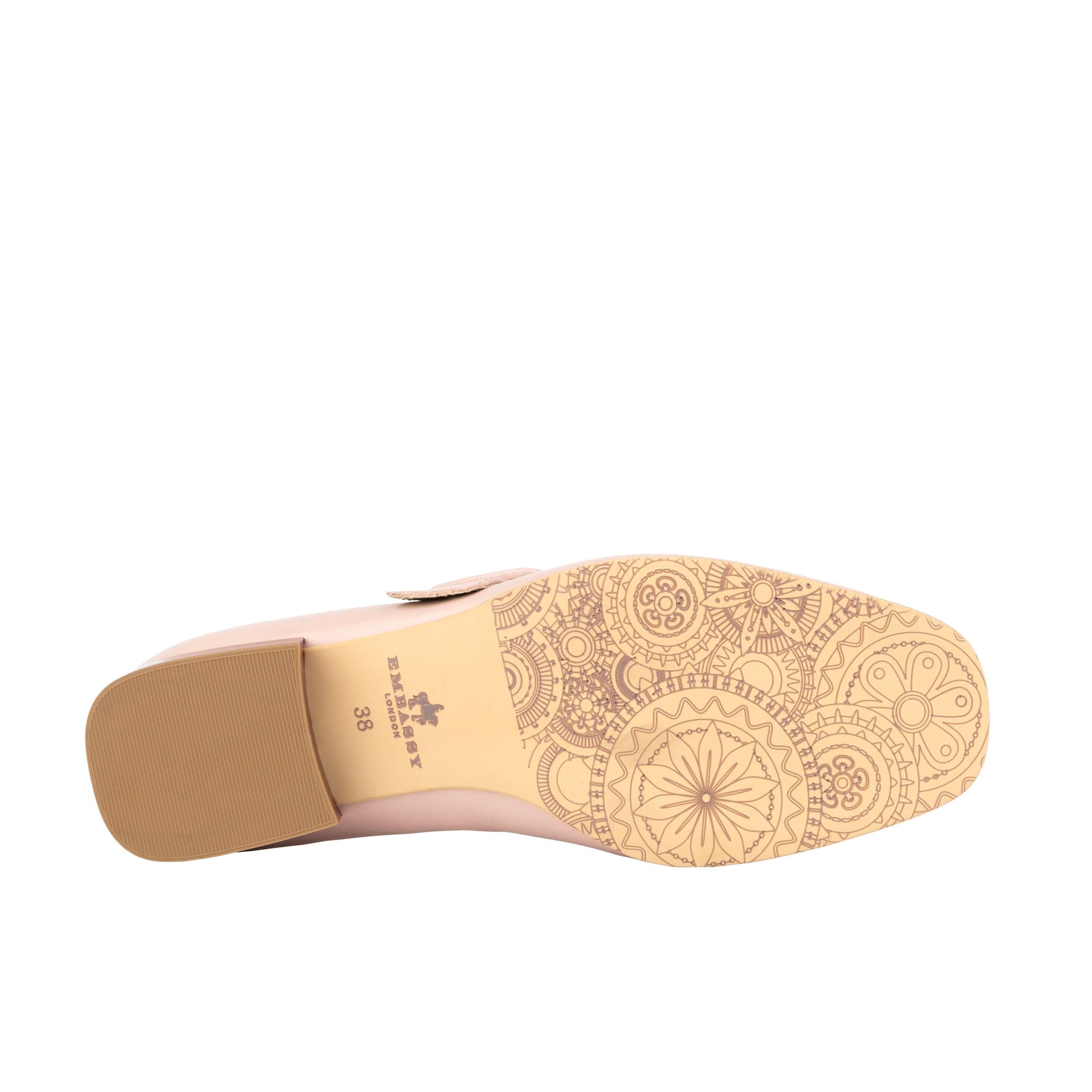 Bliss - Pink - Women's block heel square toe leather Mary-Jane