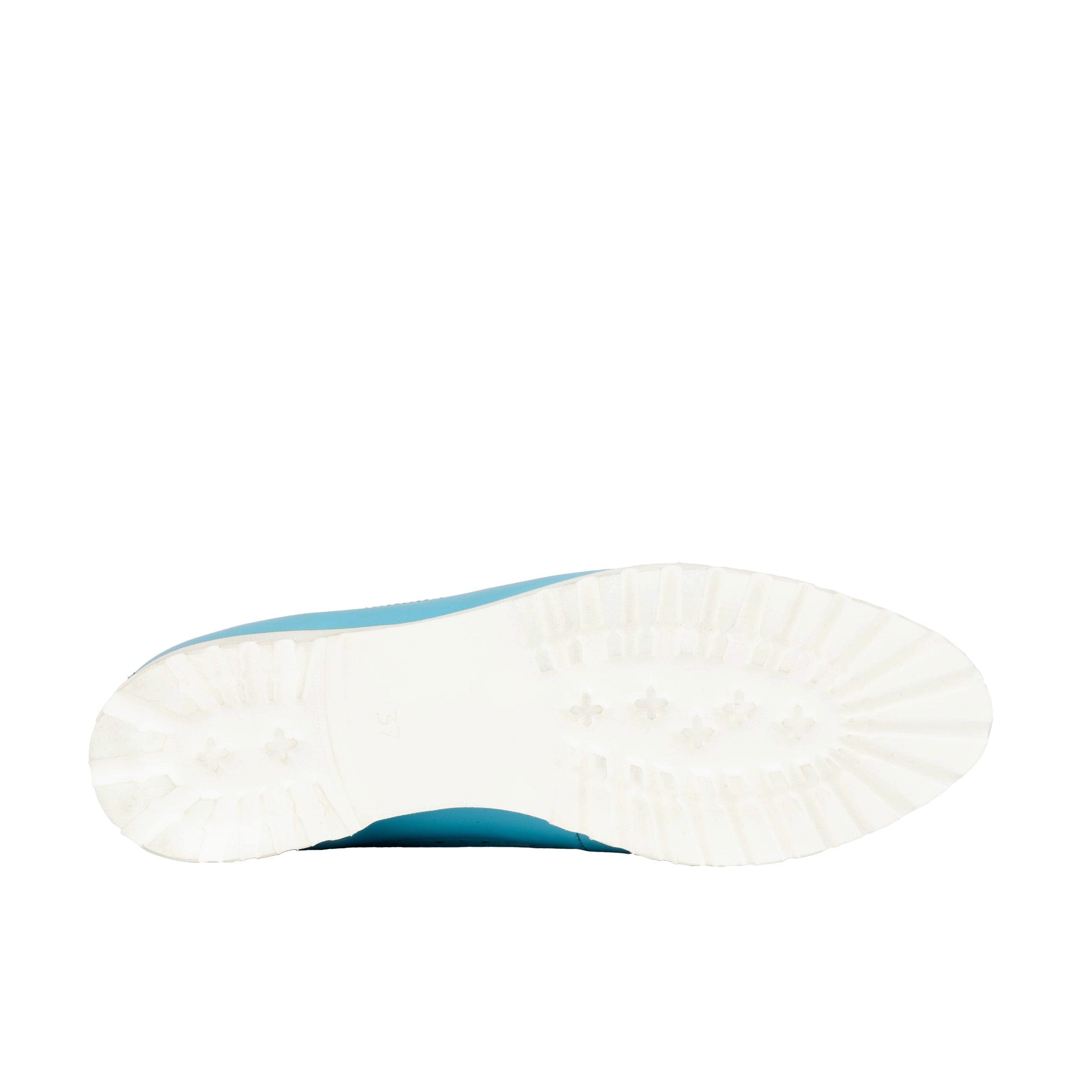 Sonnet - Yellow & Blue - Women's leather lace-up with lightweight sole and broguing