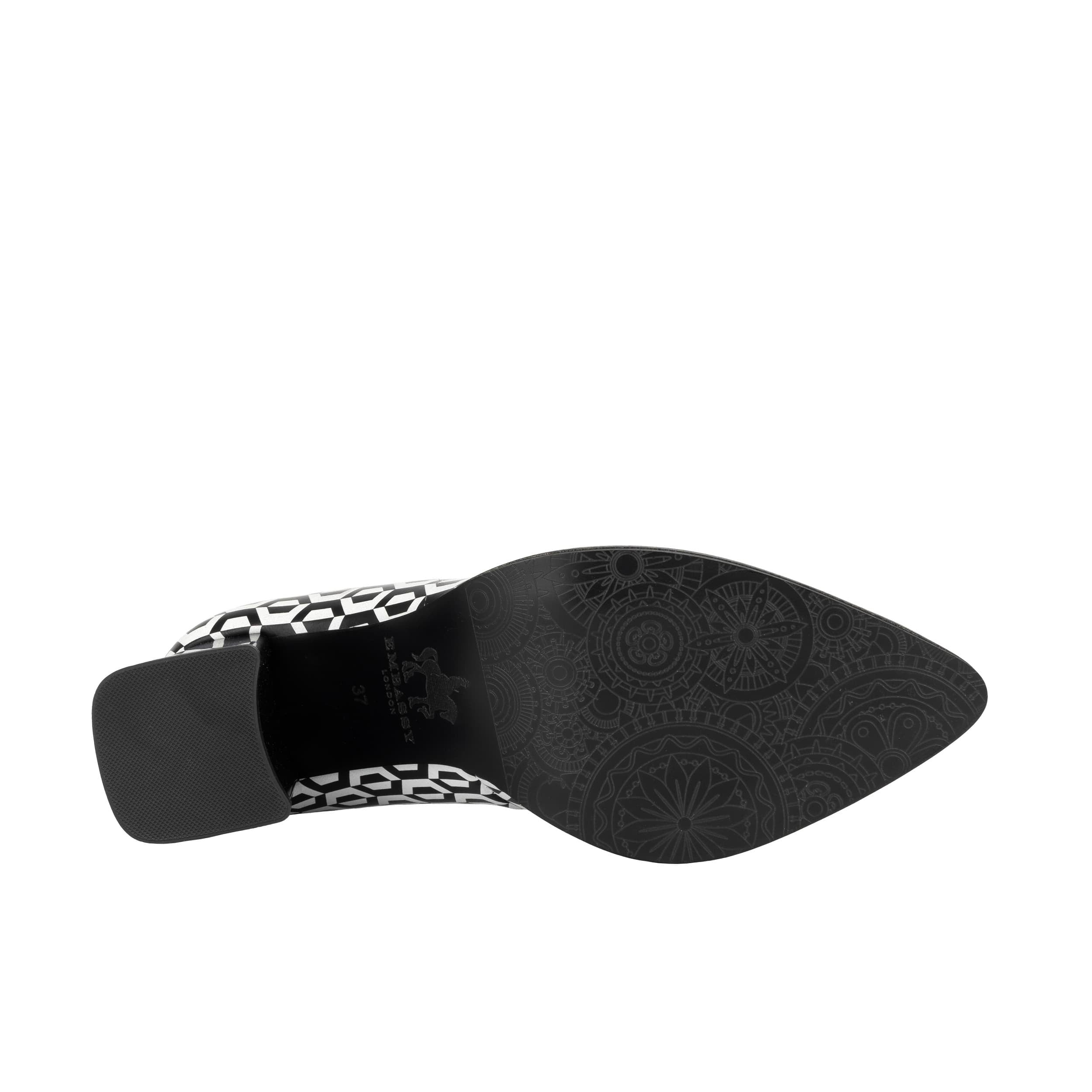 Hyde - Pink & Hexa Print - Women's Leather Mary Jane Pump