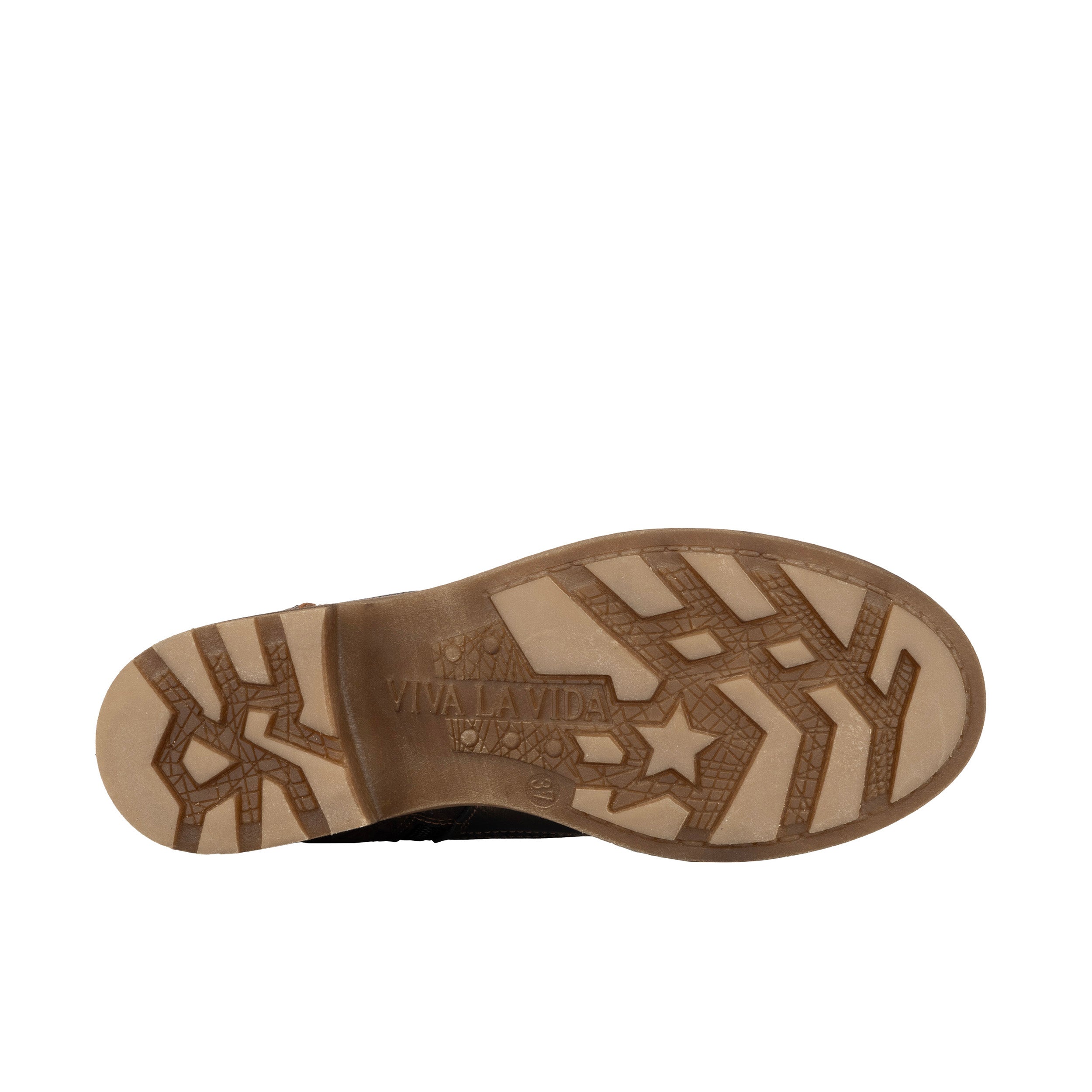 Milliner - Bronze & Floral - Women's leather round toe rubber sole ankle boot in black