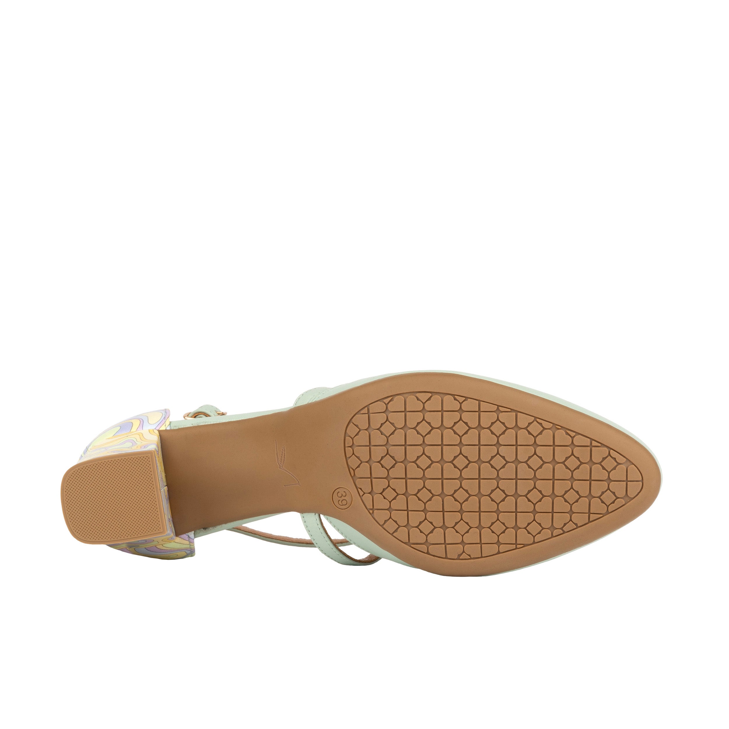 Dannii - Mint & Pastel Multi - Women's Leather Closed-Toe Block Heel