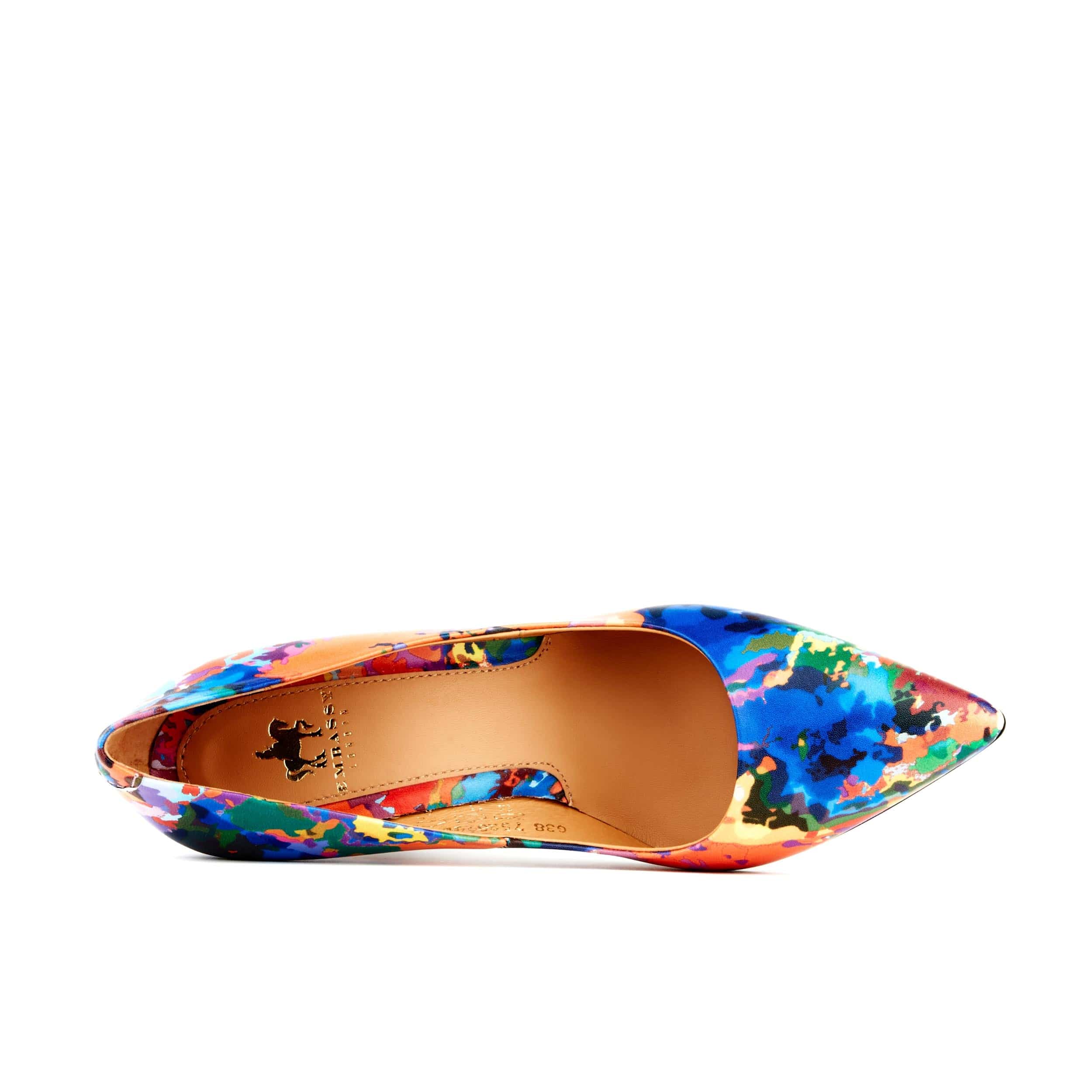 Emily - Summer Colours - Women's pointy 4 inch multicolour leather pump