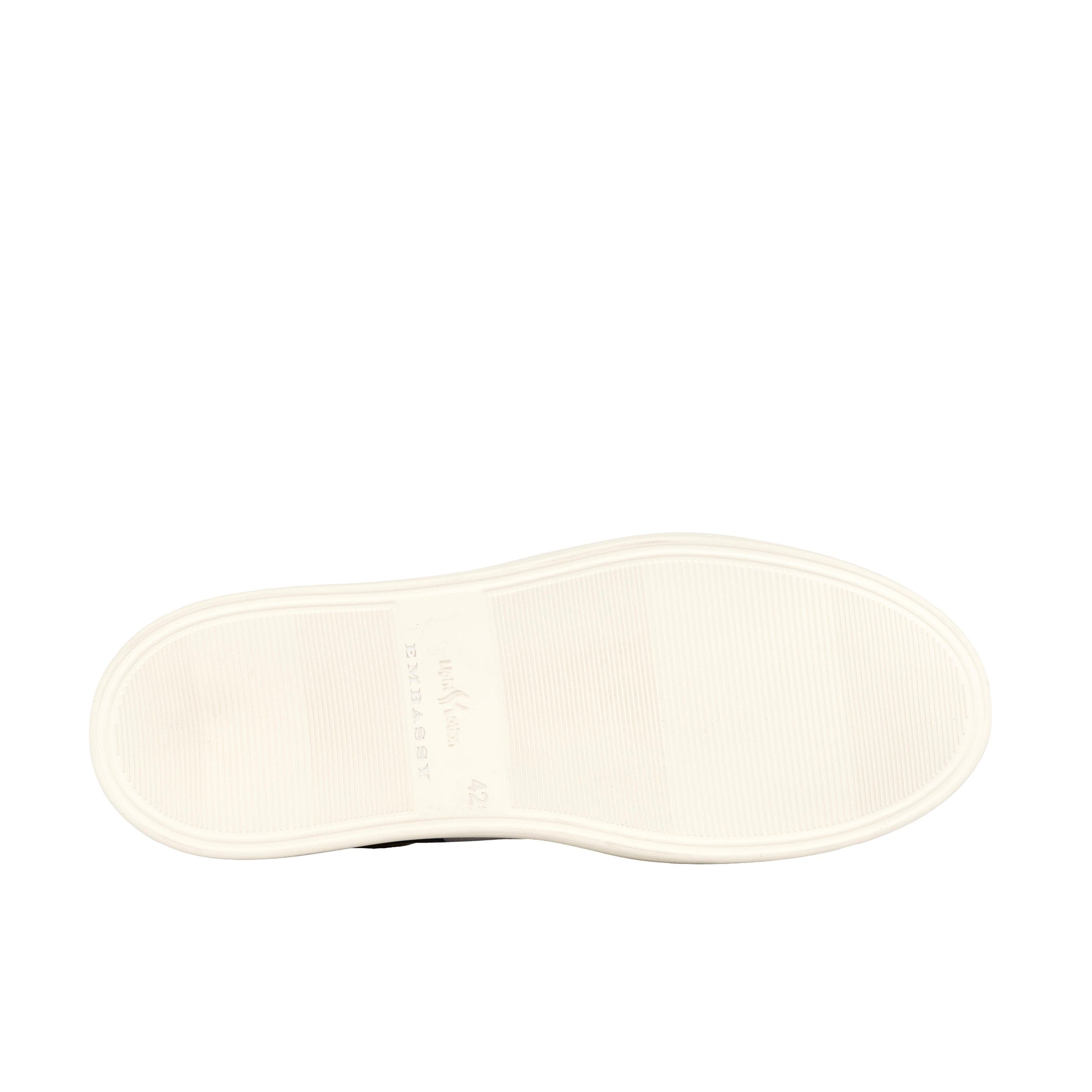 Sun City - Groovy - Men's white sole trainer in eye catching soft leather