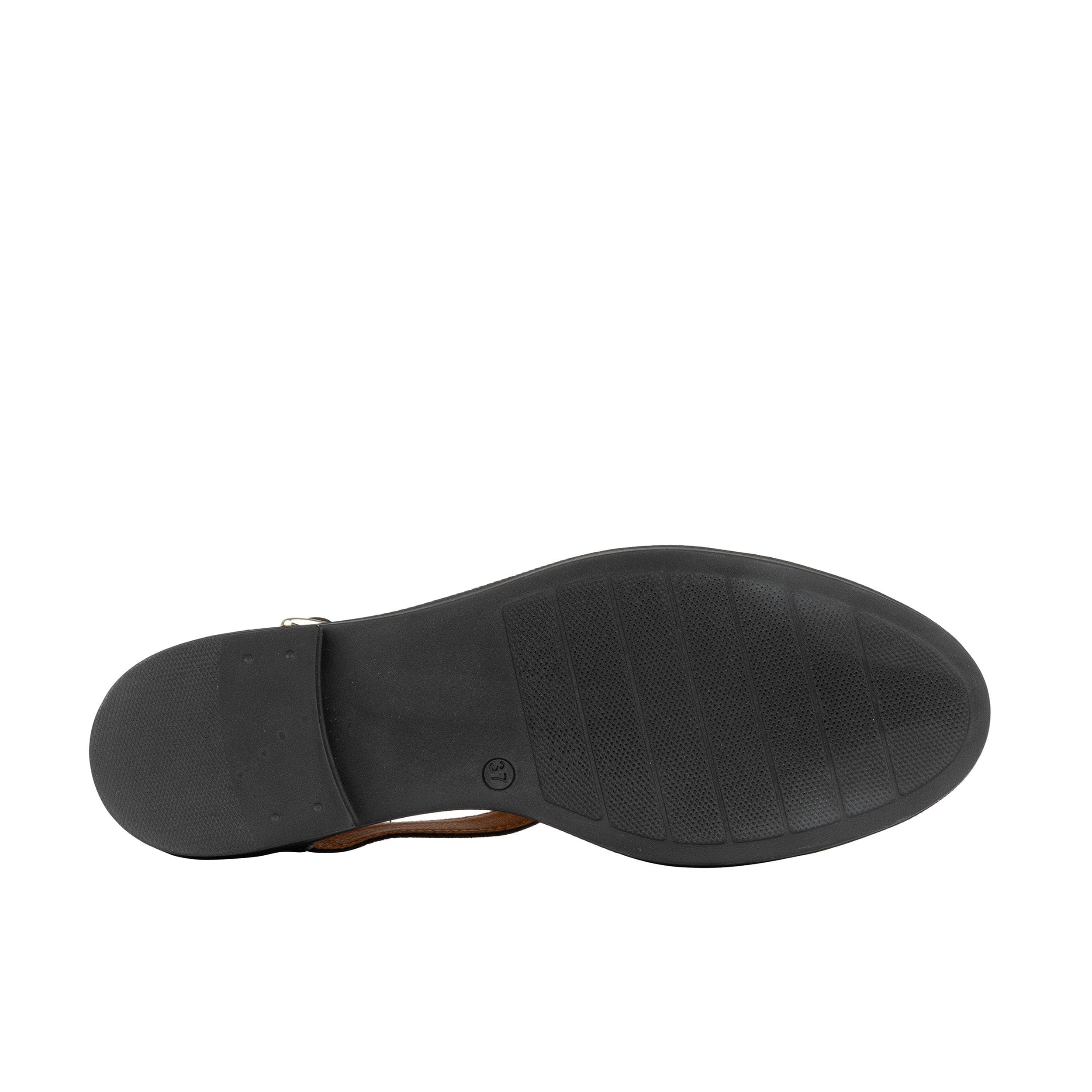Sandy - Navy & Pink - Women's fishermen flat leather sandal with covered heel
