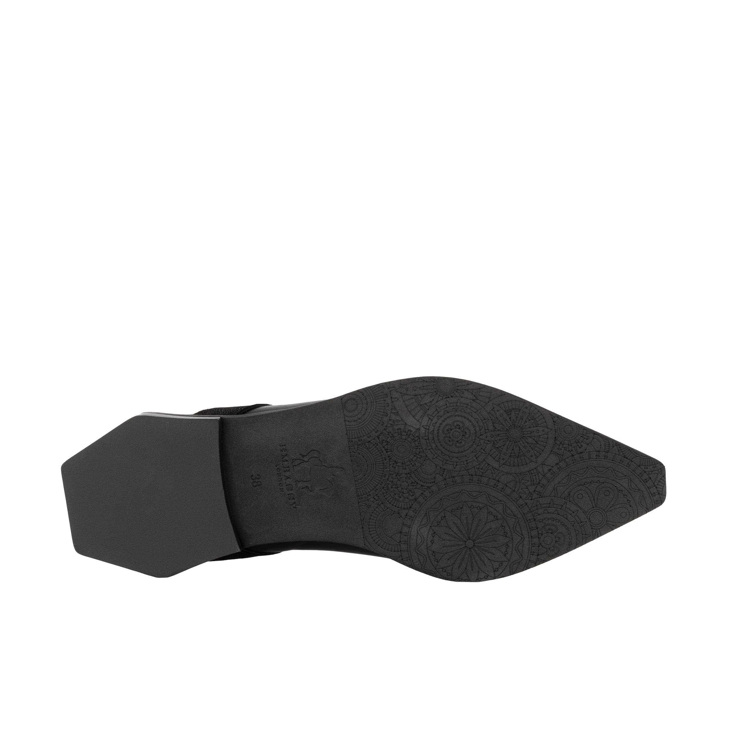 Harlowe - Black - Women's cutout leather lace up shoe