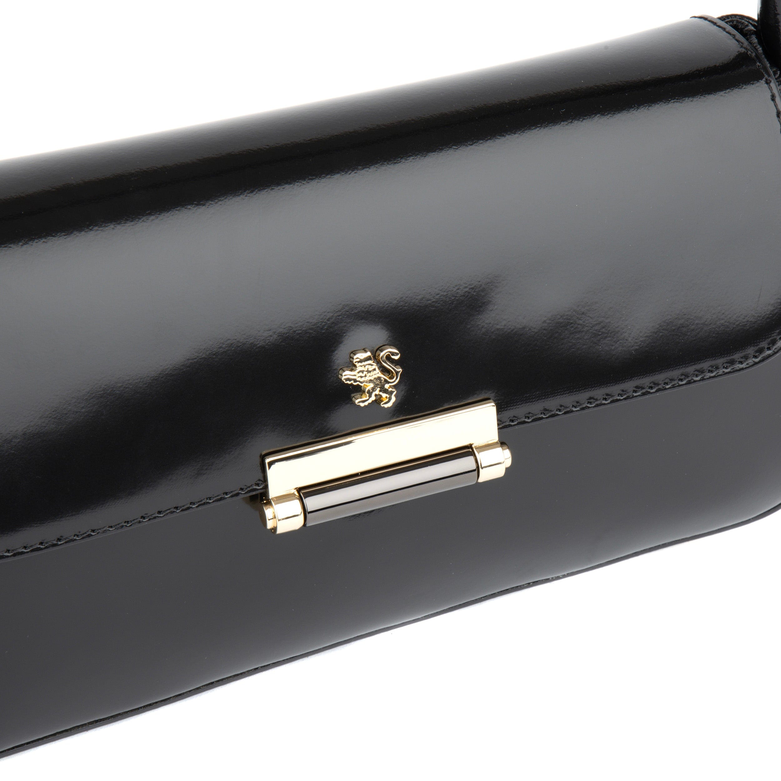 Rhapsody - Black - Women's minimalist shoulder bag in Italian sleek leather