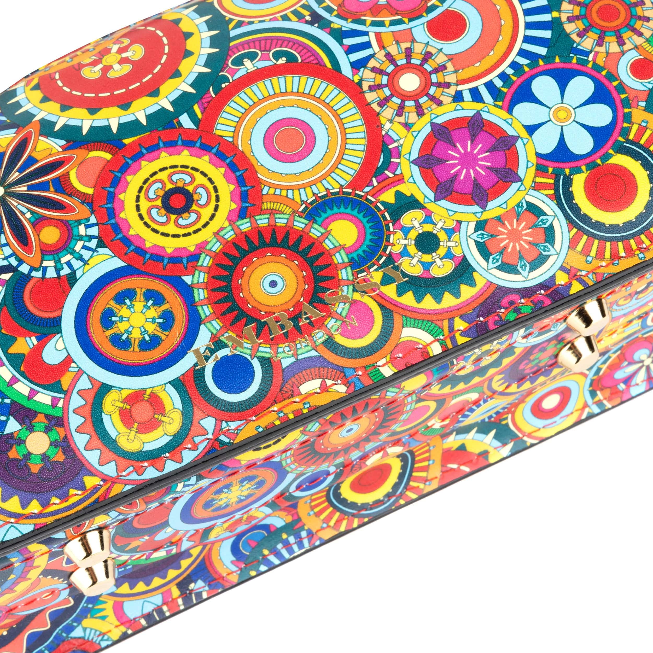 Gazelle Mini - Signature Print - Women's mini bowling bag with handle and strap