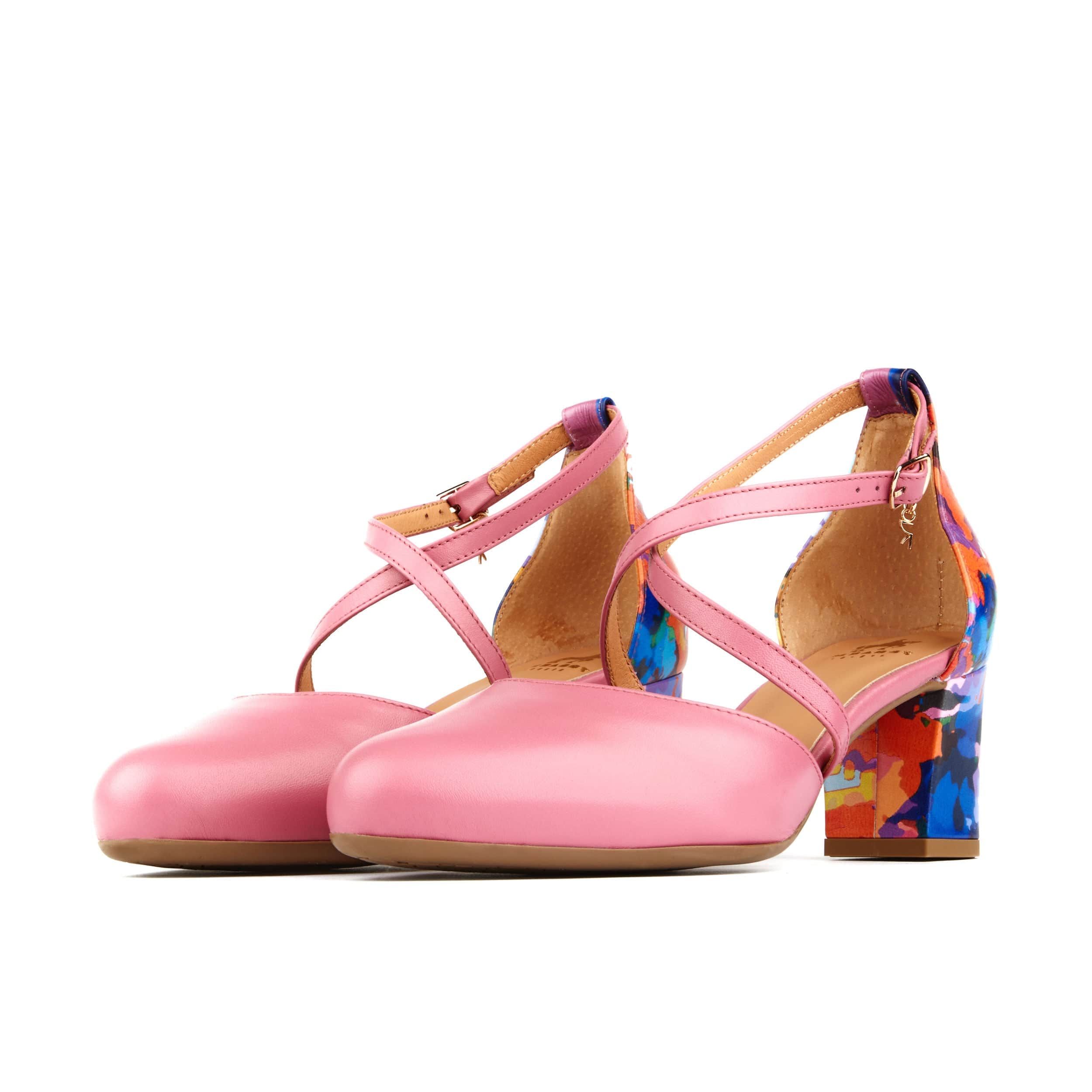 Dannii - Summer Colours - Women's pink leather closed toe comfortable 2.4 inch heel