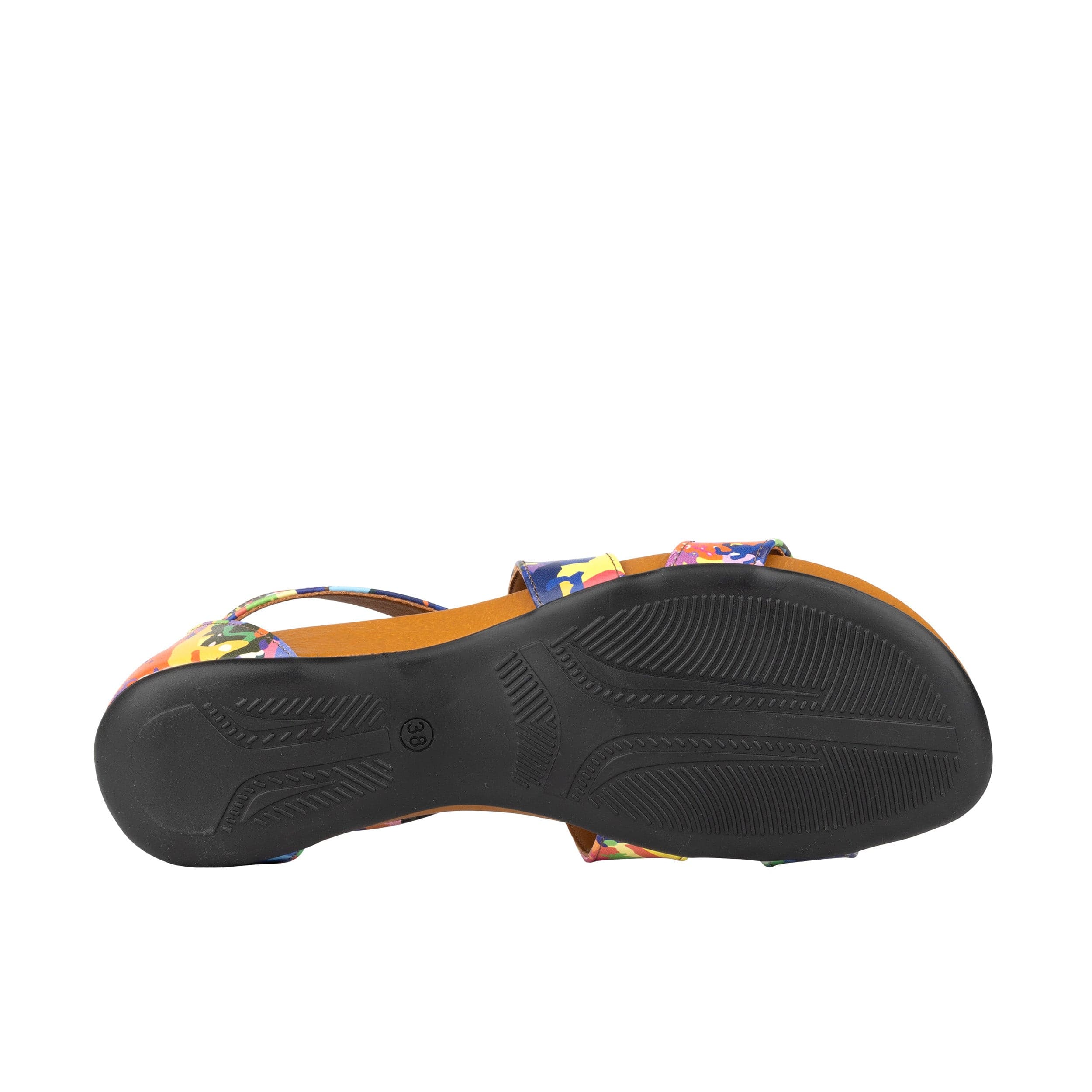 Isabella - Summer Colours - Women's cross strap sandal with covered heel