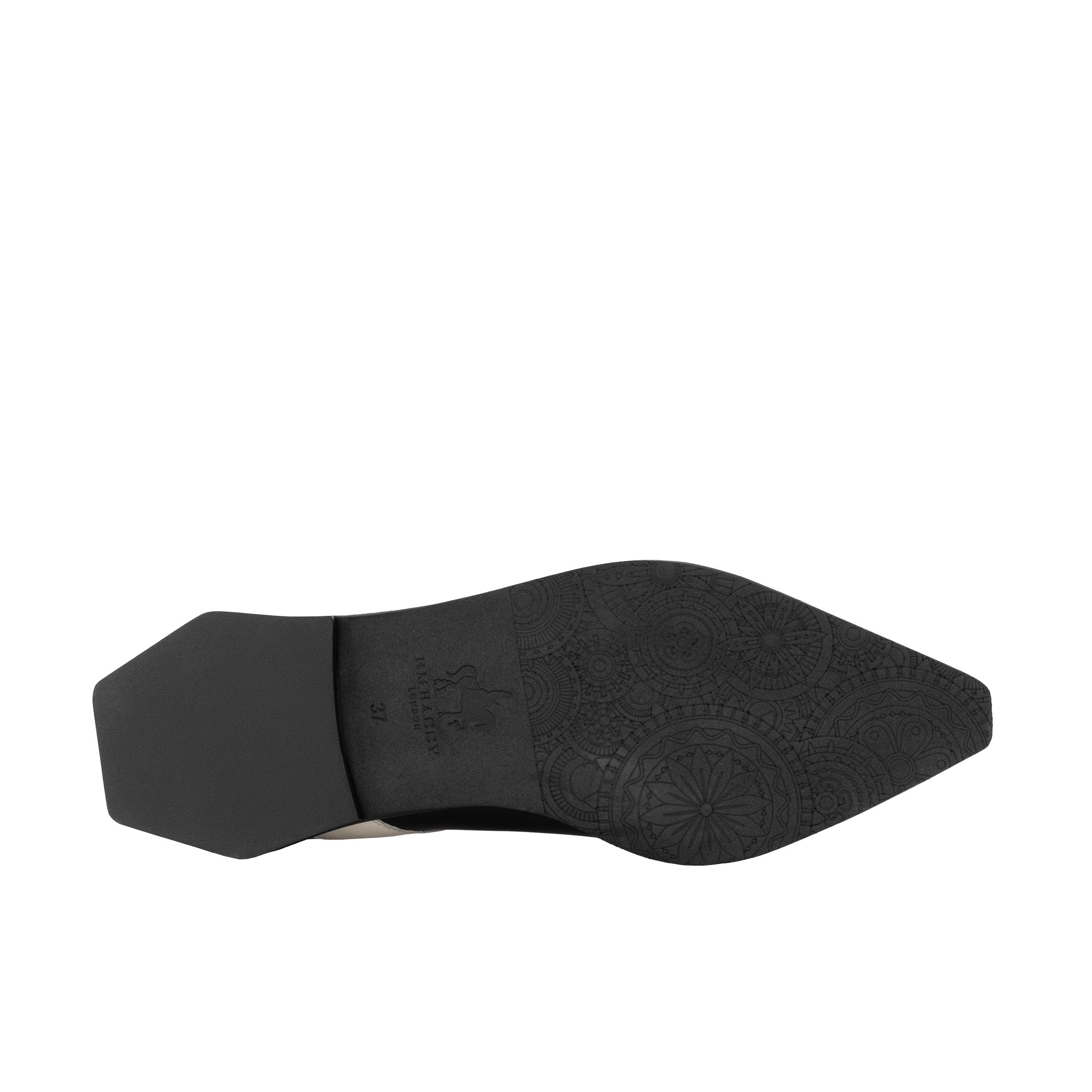 Harlowe - Black & White - Cutout leather lace up shoe