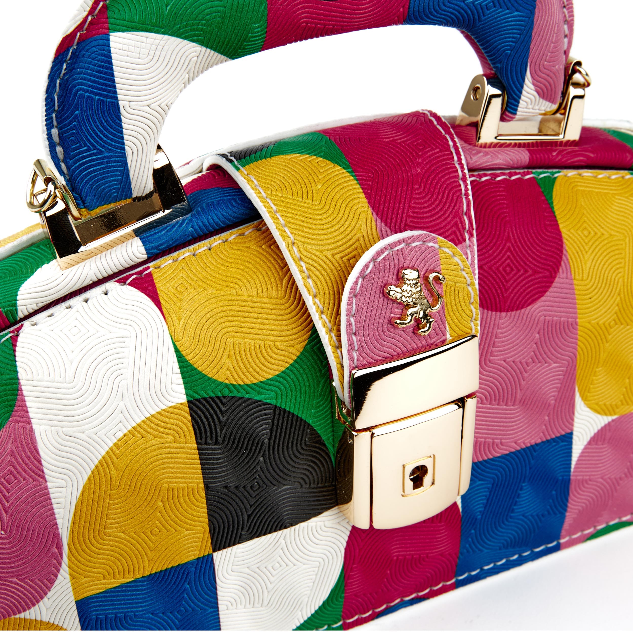 Gazelle Mini - Groovy - Mini leather bag in colourful genuine leather and key lock