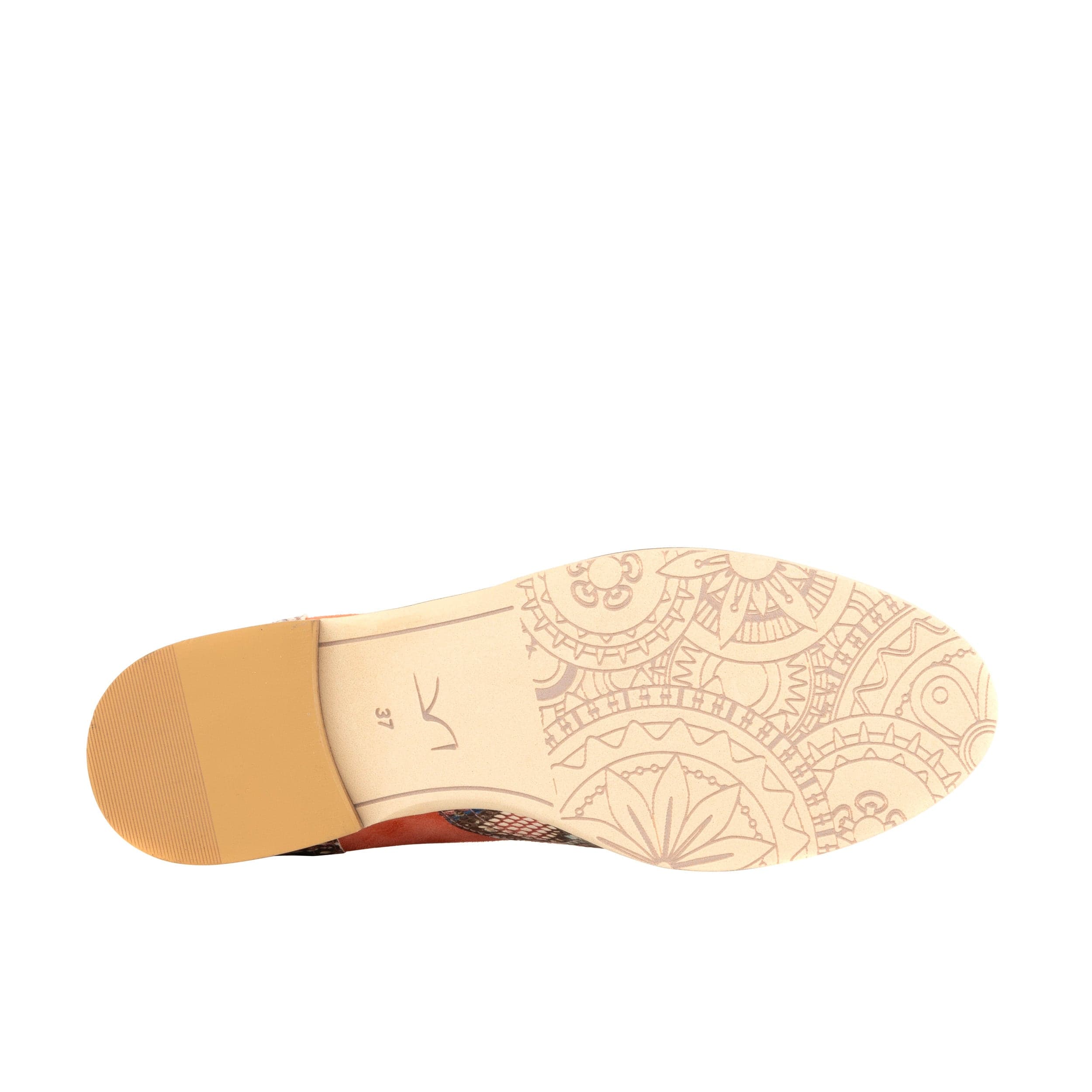 Vivienne - Coral Snake - Women's oxford lace-up shoe with brogue details
